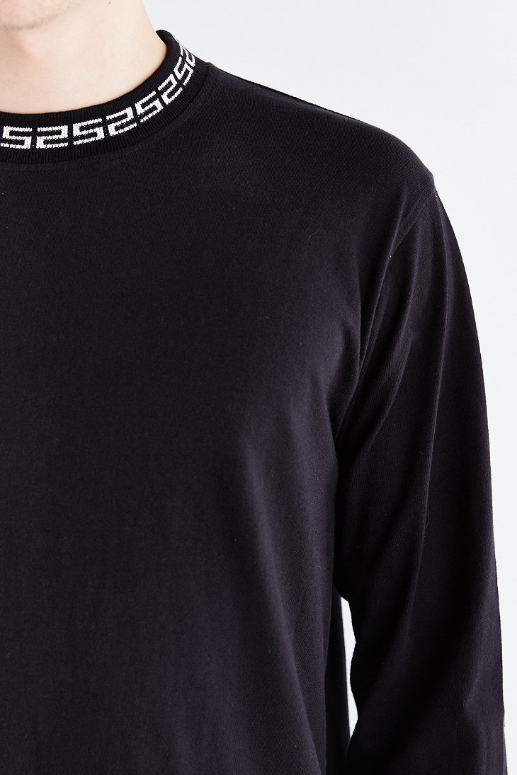 black full sleeve t shirt with collar