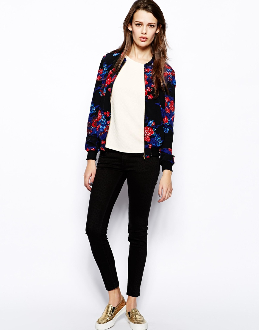 French Connection Shanghai Dream Bomber Jacket - Lyst