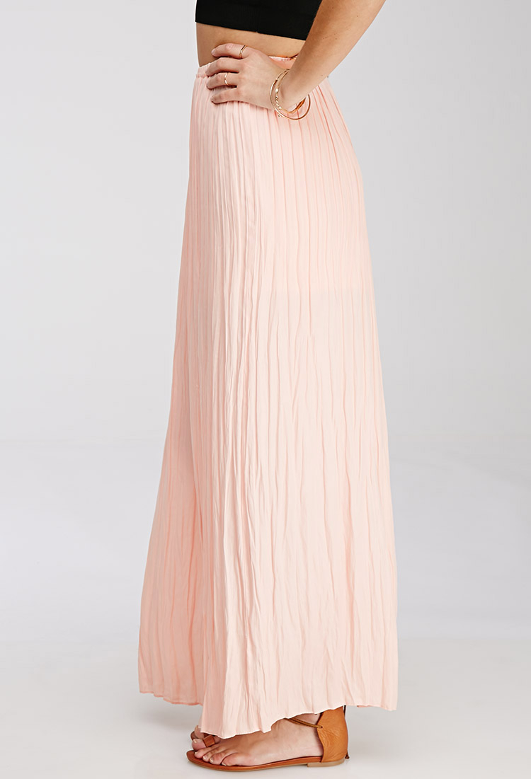 forever 21 pleated maxi skirt