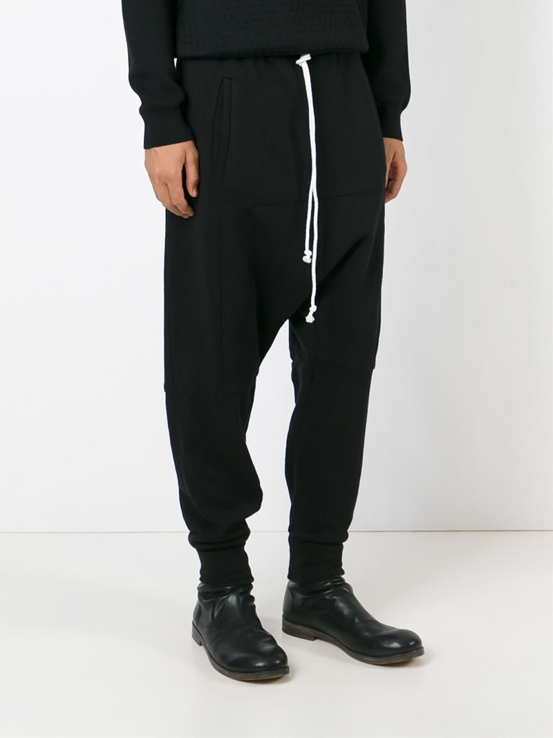 Lyst - Lost And Found Rooms Drop Crotch Track Pants in Black for Men