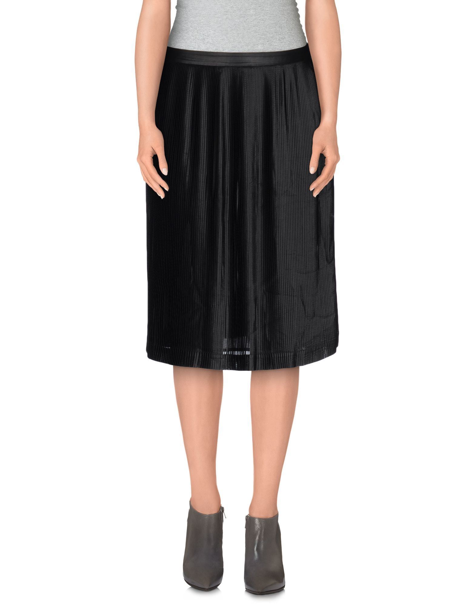 Armani jeans Knee Length Skirt in Black | Lyst