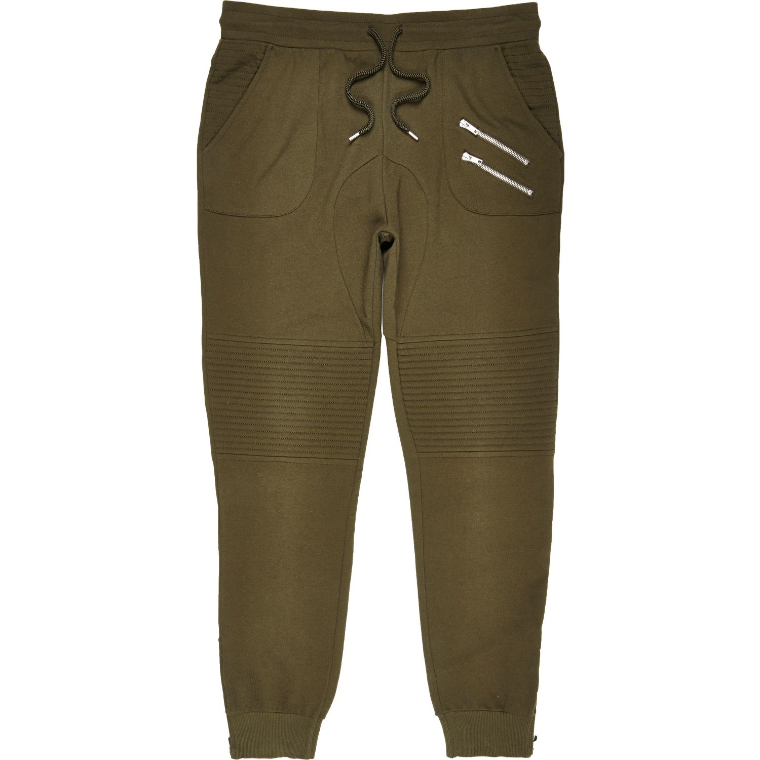 river-island-dark-green-biker-joggers-in-green-for-men-lyst