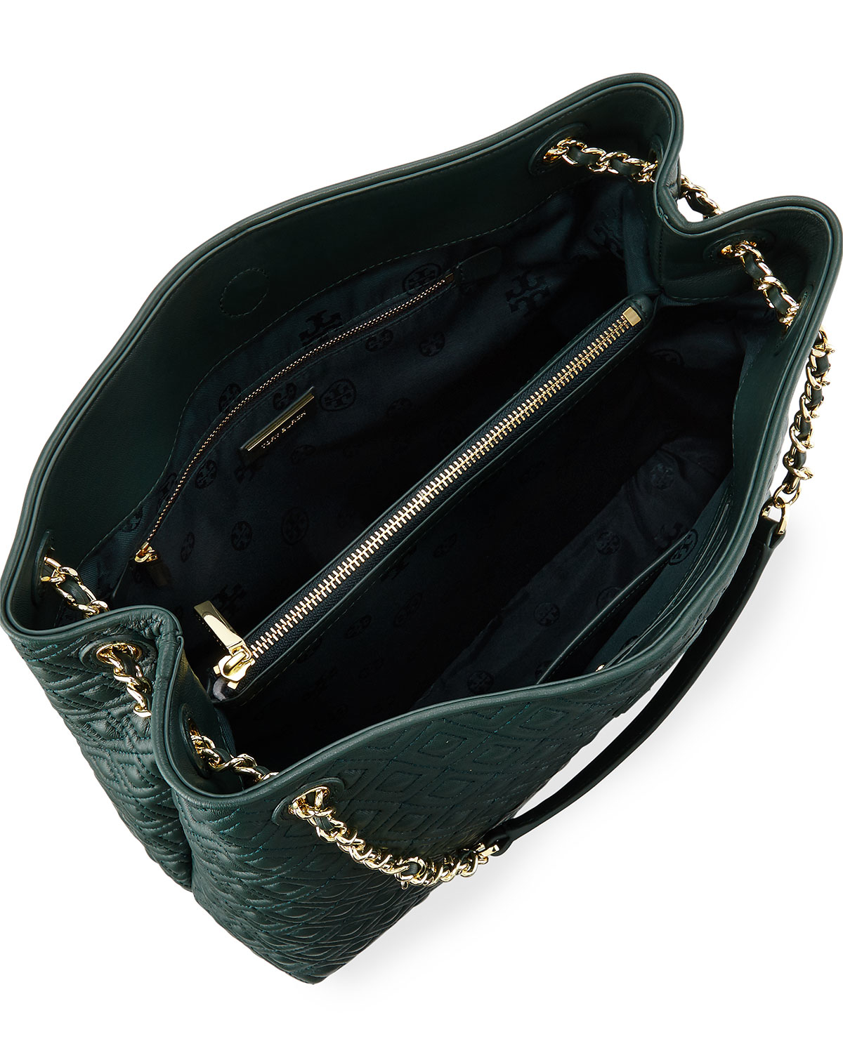 tory burch dark green bag