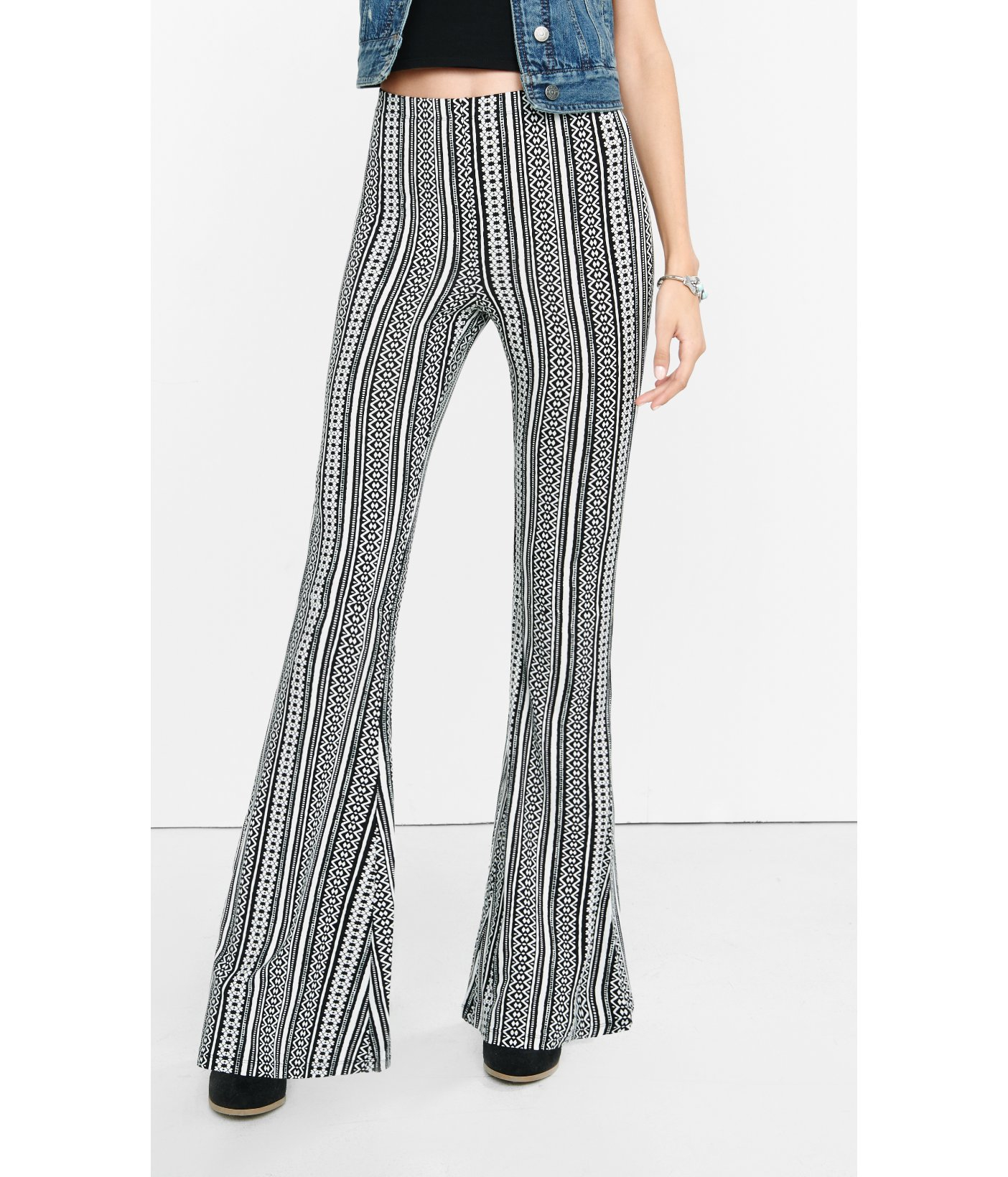 black and white striped square pants