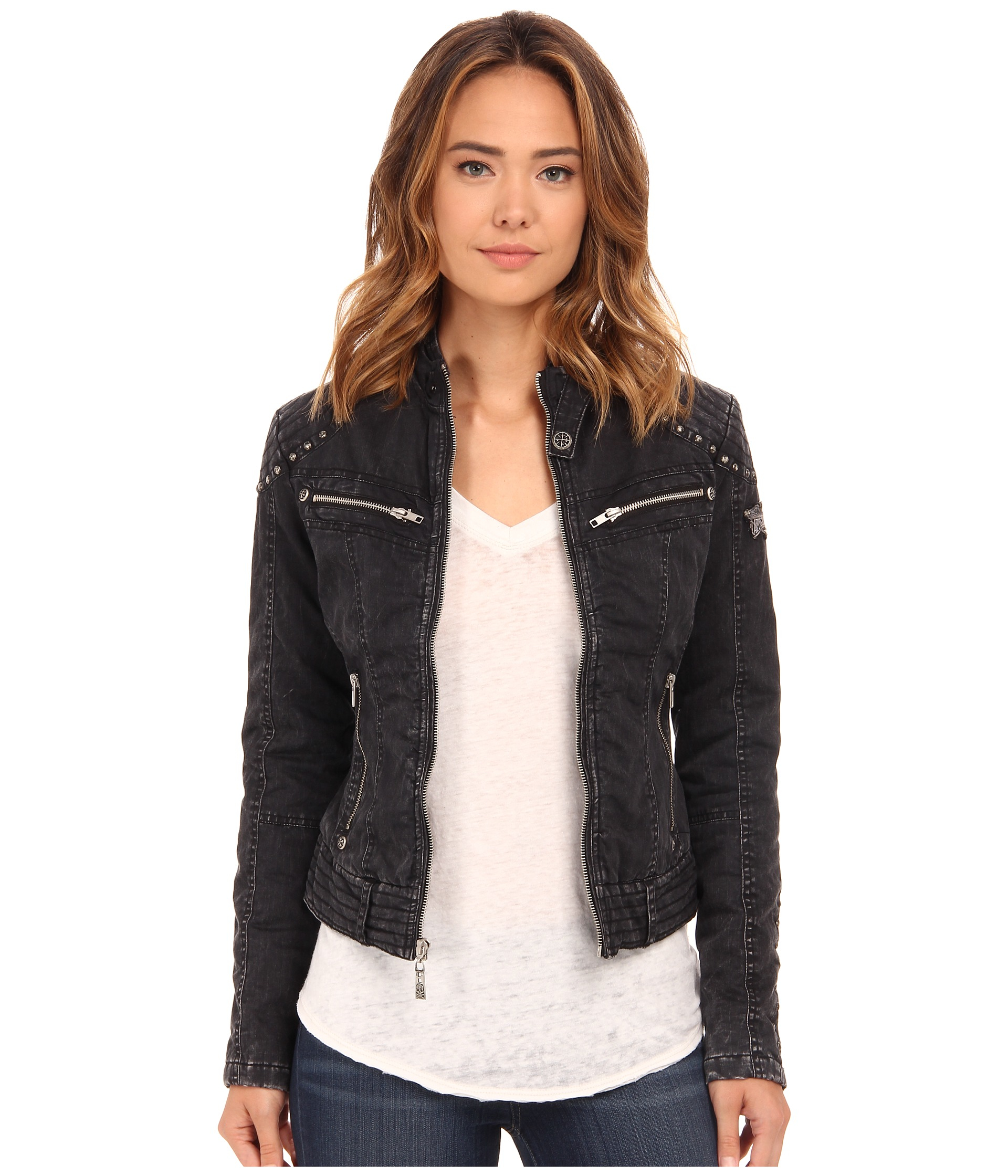 cotton moto jacket