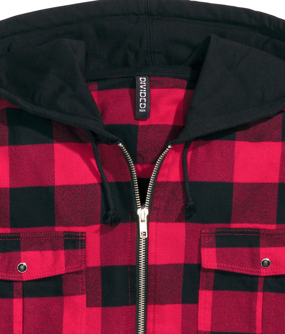 hooded flannel h&m