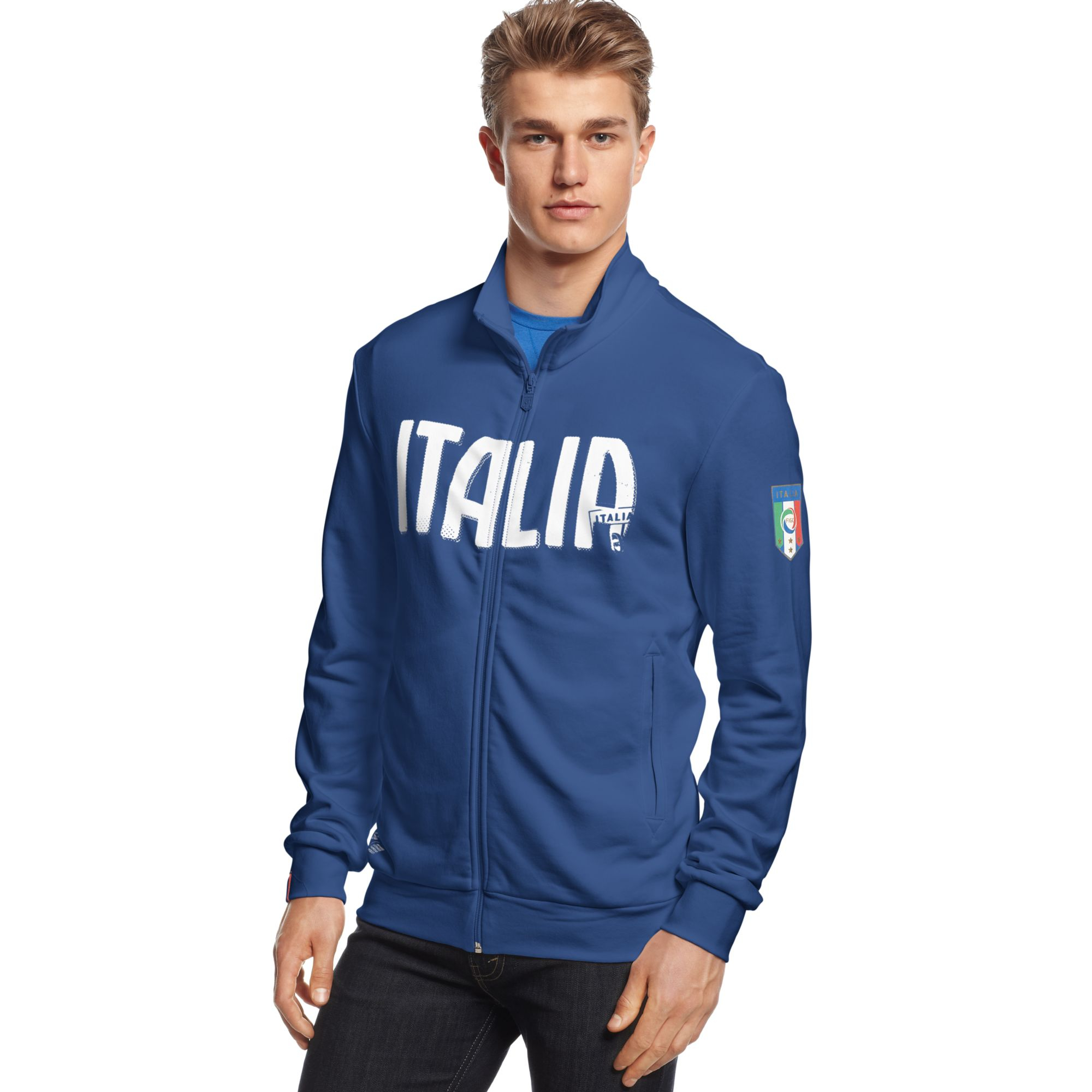 PUMA Figc Italia Track Jacket in Blue for Men - Lyst