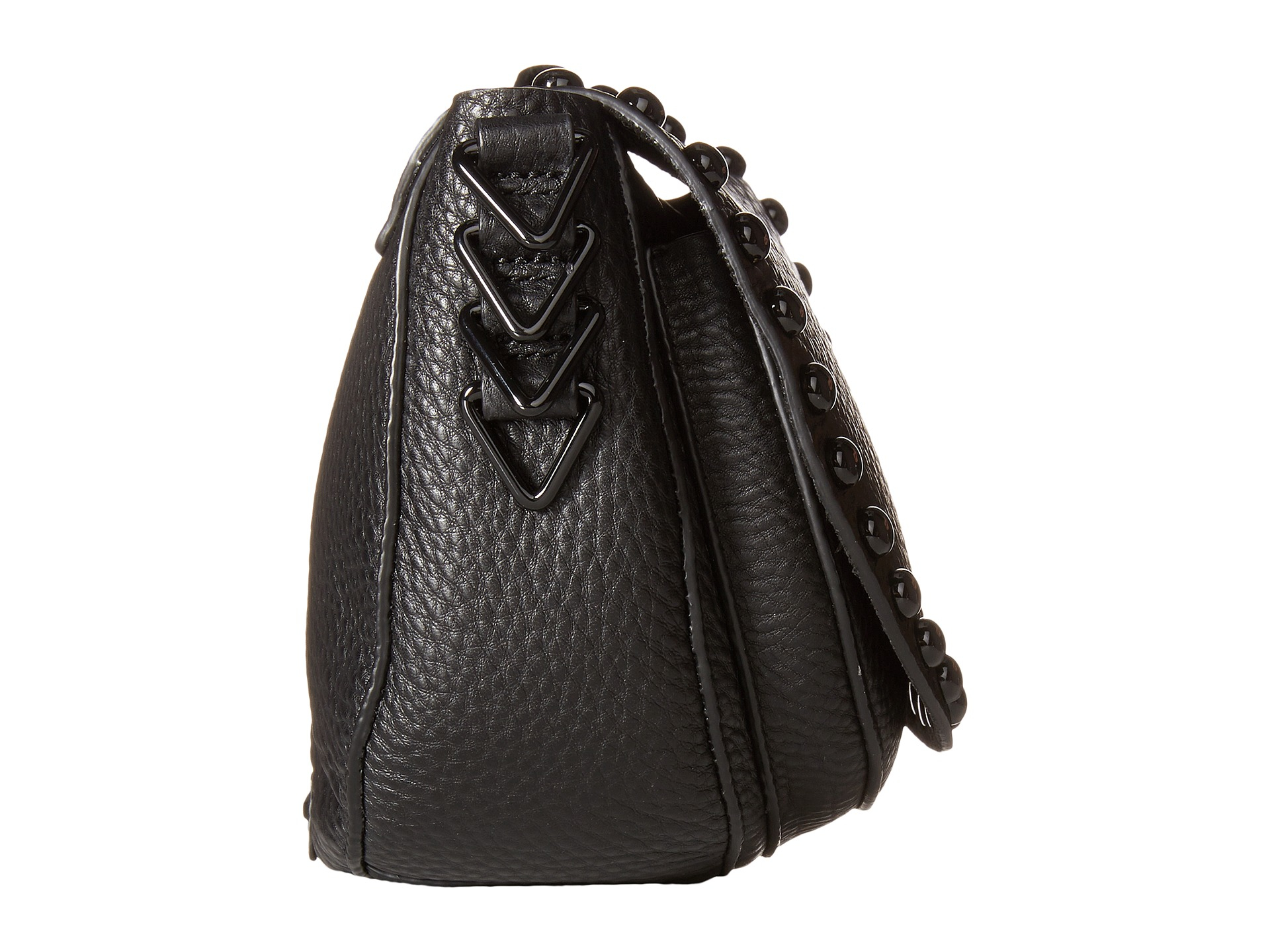 Rebecca Minkoff Leather Unlined Saddle Bag In Black Lyst