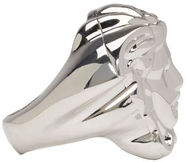 Versace Silver Medusa Ring in Metallic for Men - Lyst