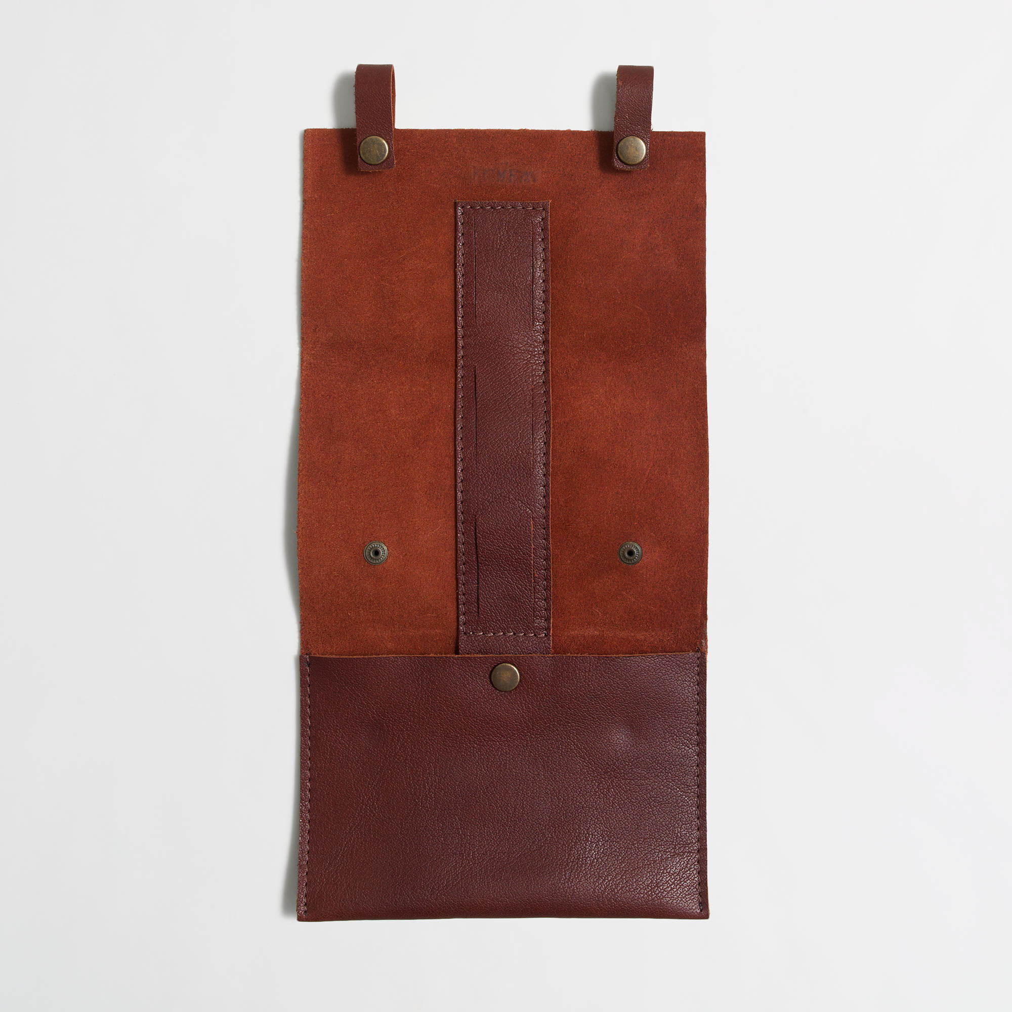 Lyst J.Crew Factory Leather Tech Travel Case in Red for Men