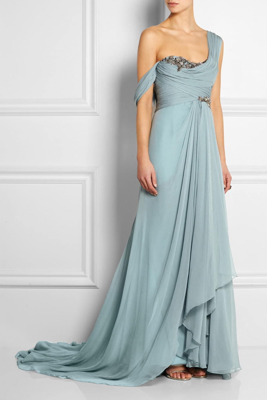 blue marchesa gown