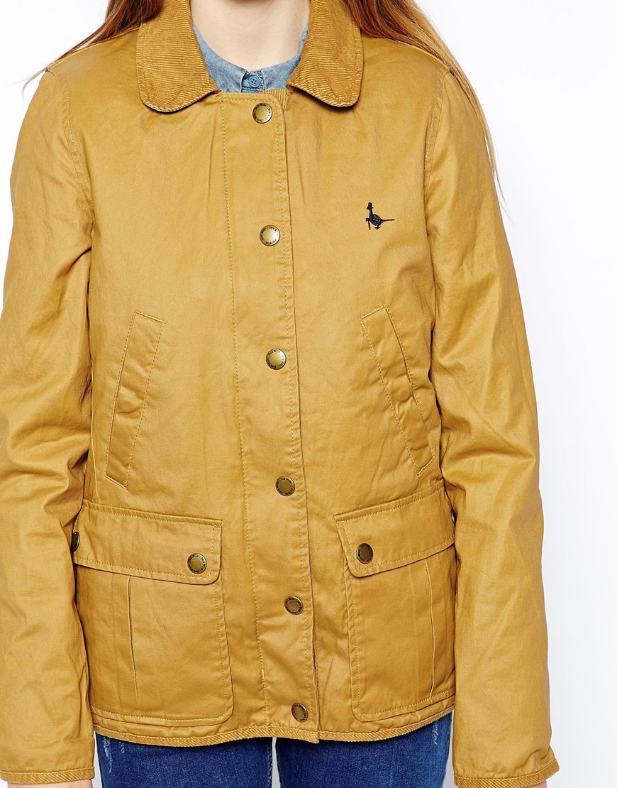 yellow wax jacket