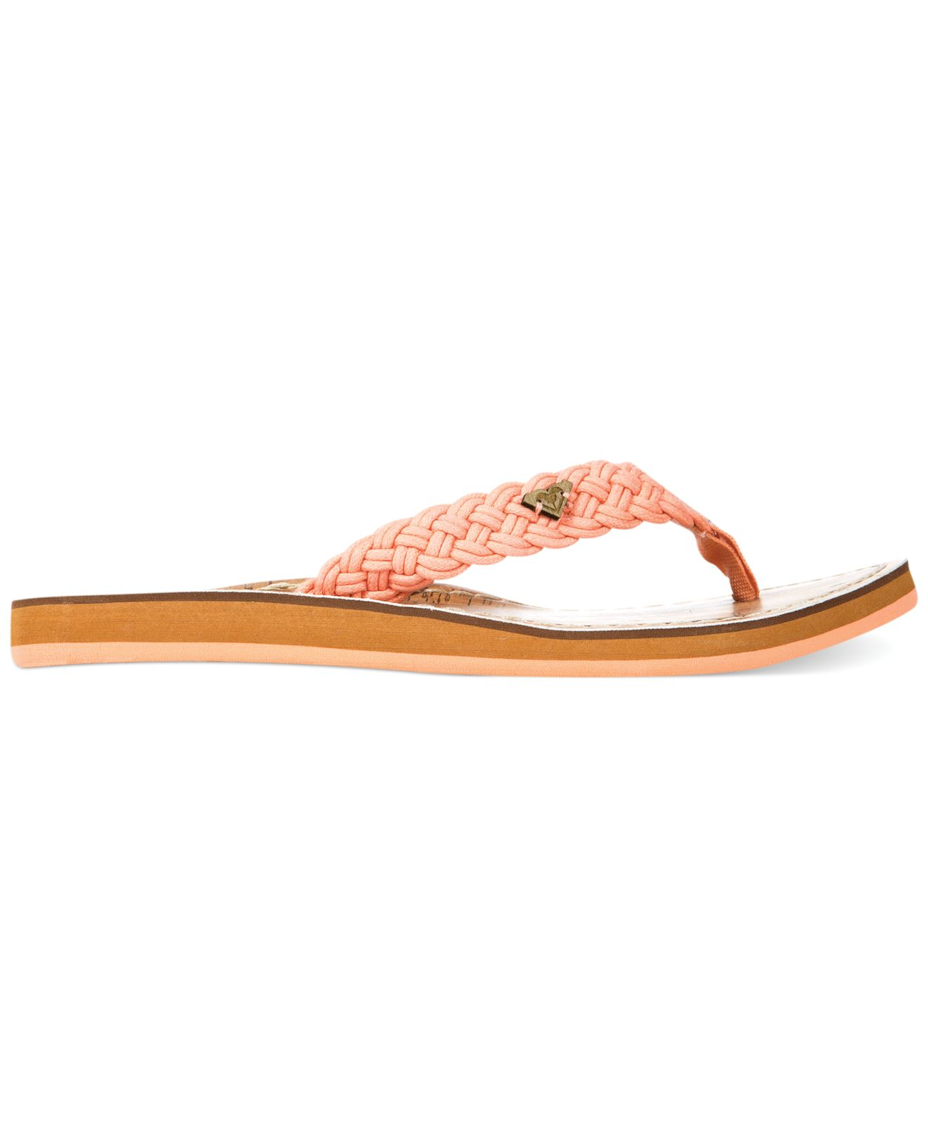 roxy braided flip flops
