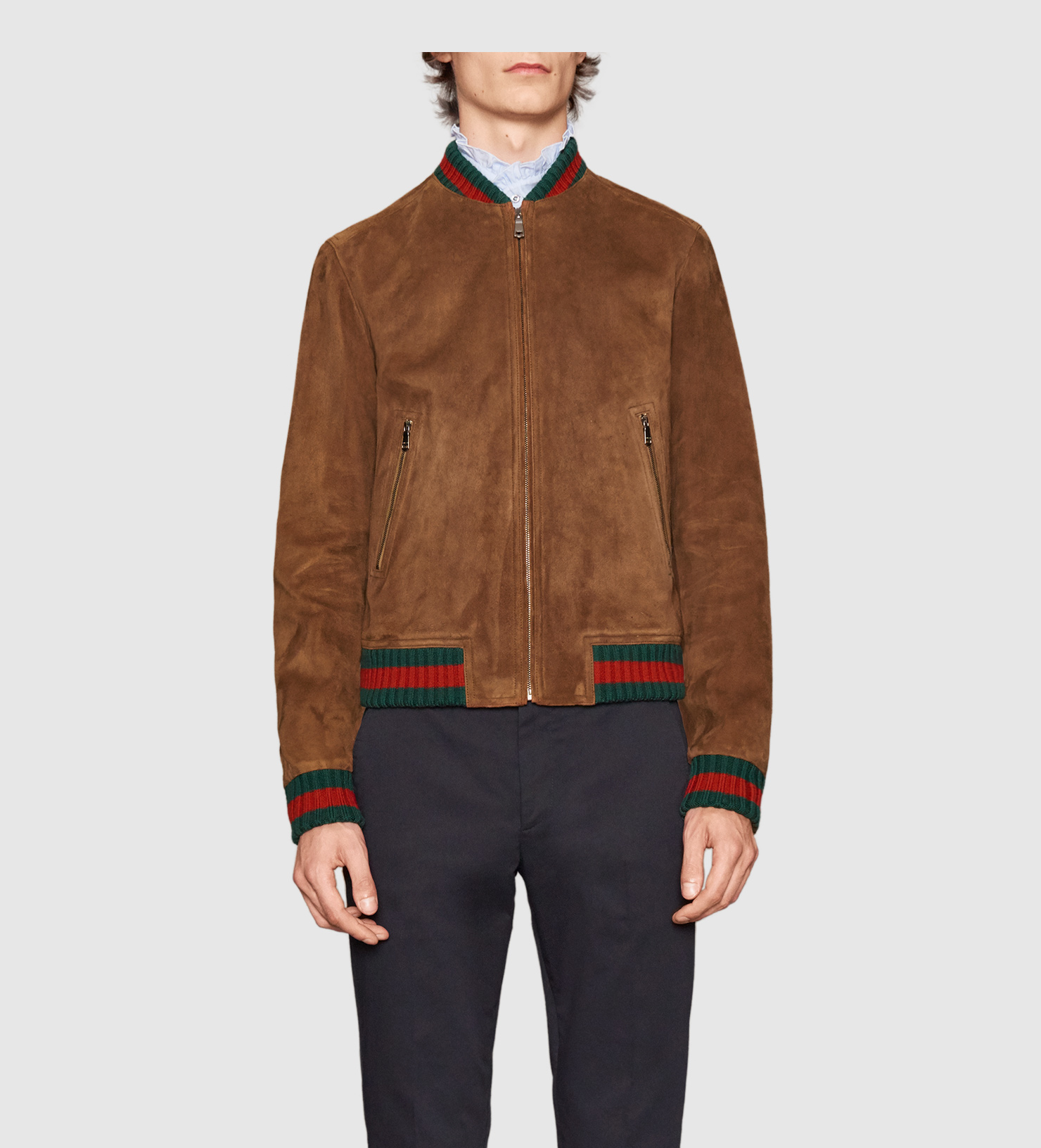 gucci suede jacket mens