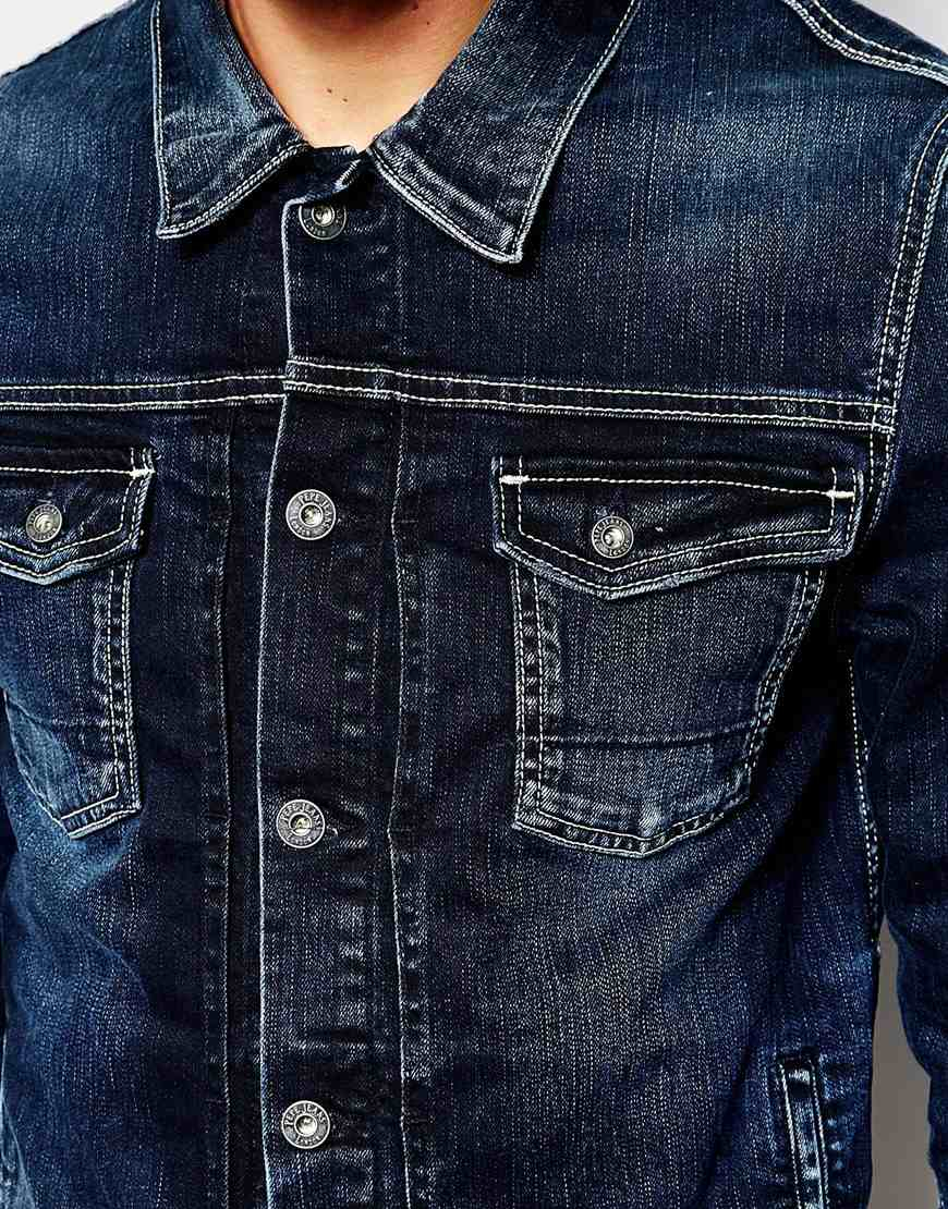 Pepe Jeans Pepe Denim Jacket Rooster Slim Fit Stretch Blue Black Acid For Men Lyst