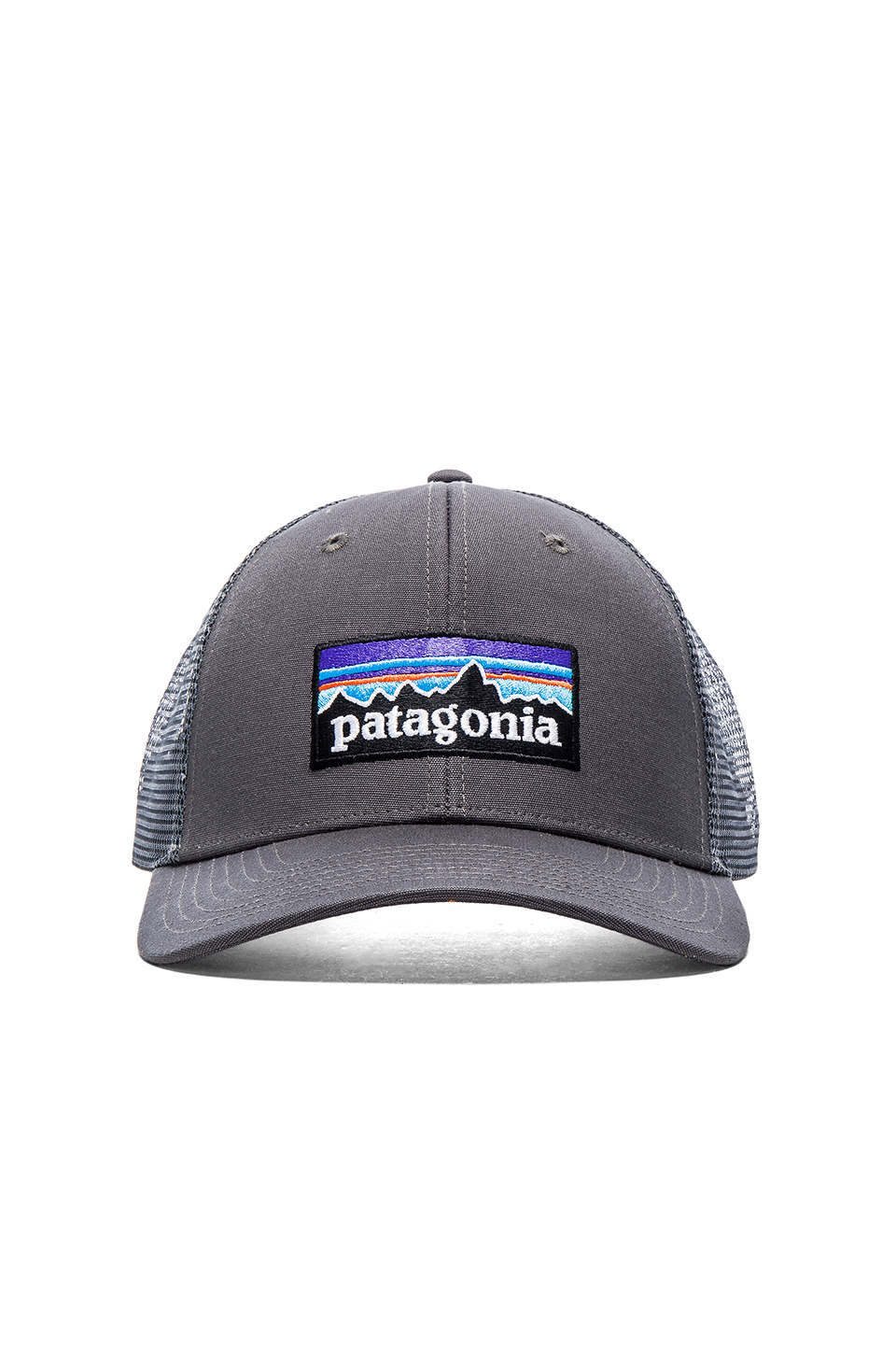 Patagonia Cotton P 6 Logo Trucker Hat In Gray Lyst