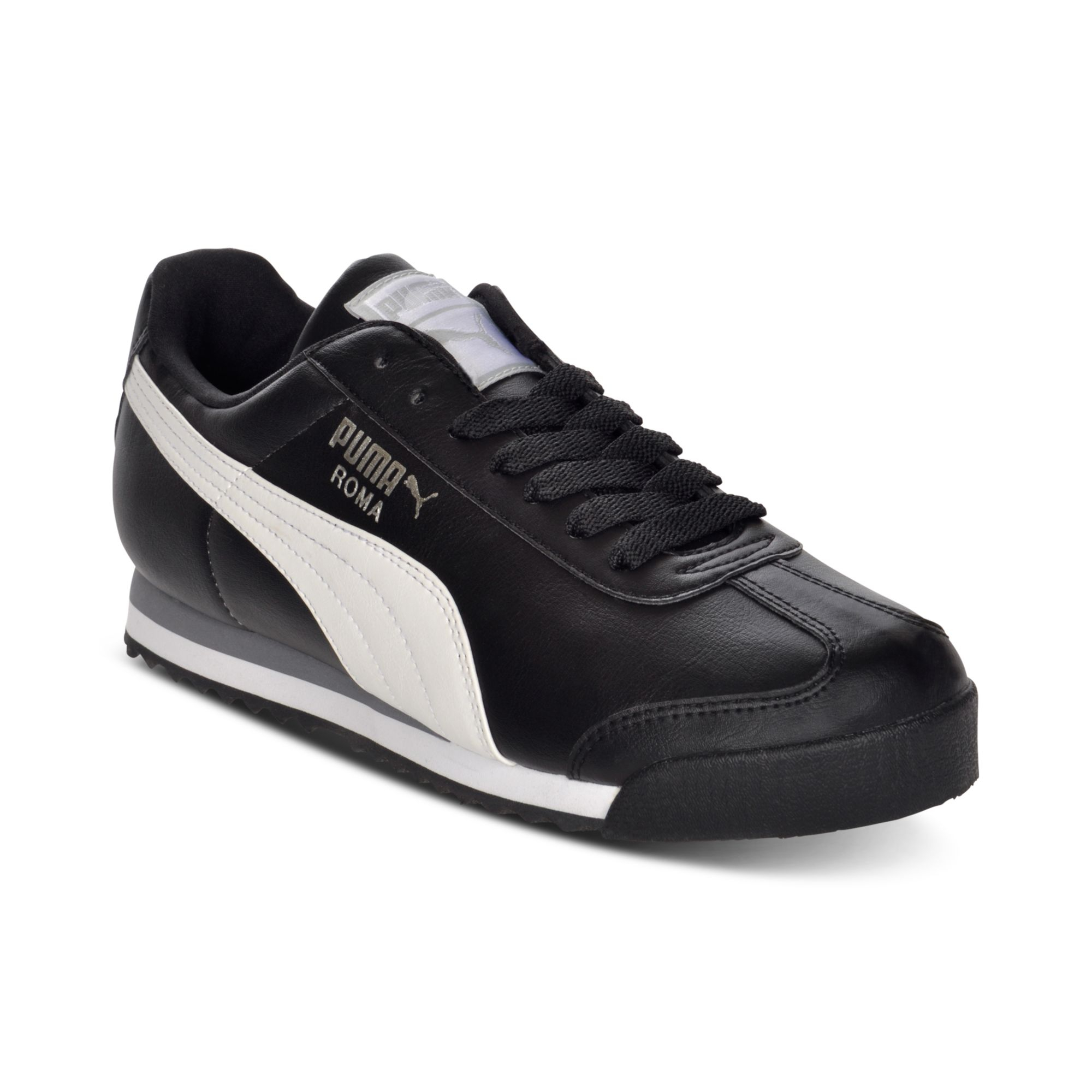 Puma Men'S Roma Basics Casual Sneakers From Finish Line in Black for ...