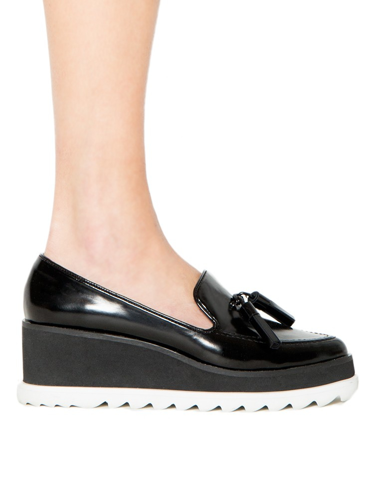 Lyst - Pixie Market Sixty Seven Drude Tassel Platform Shoes in Black