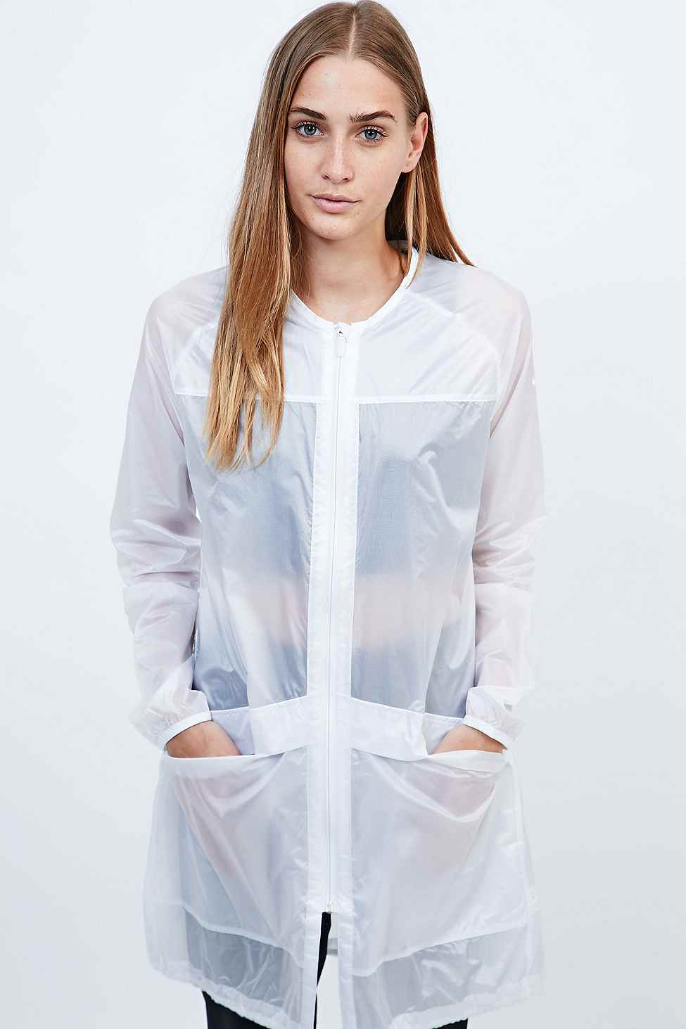 Nike Transparent Jacket In White | Lyst UK