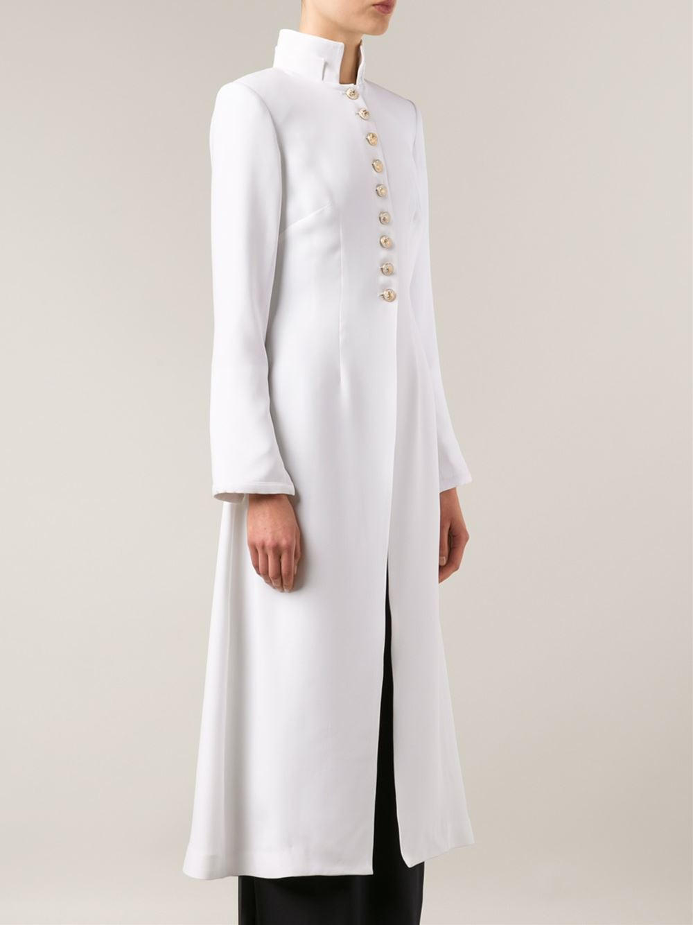 mandarin collar long jacket