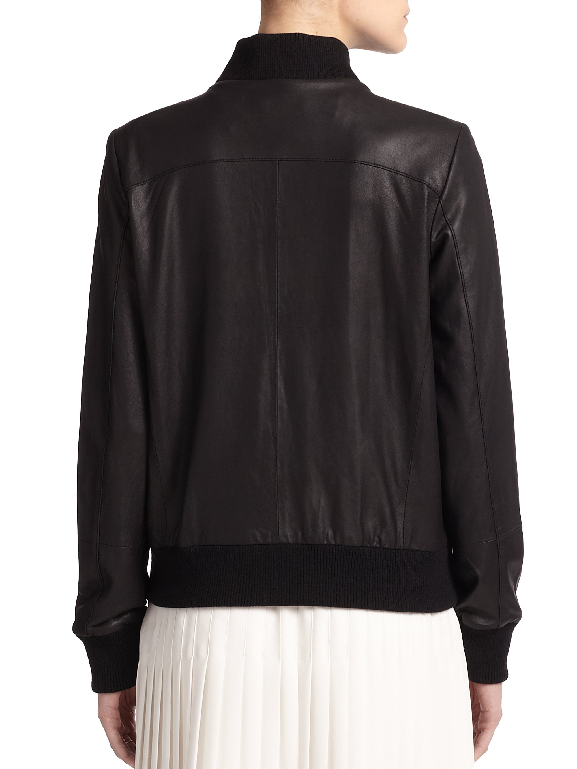 vince leather bomber jacket