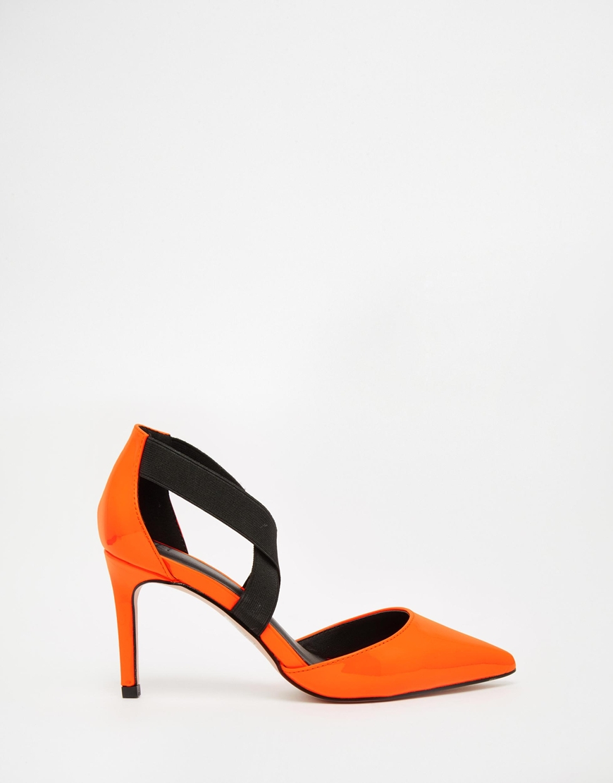 Orange and black hot sale heels