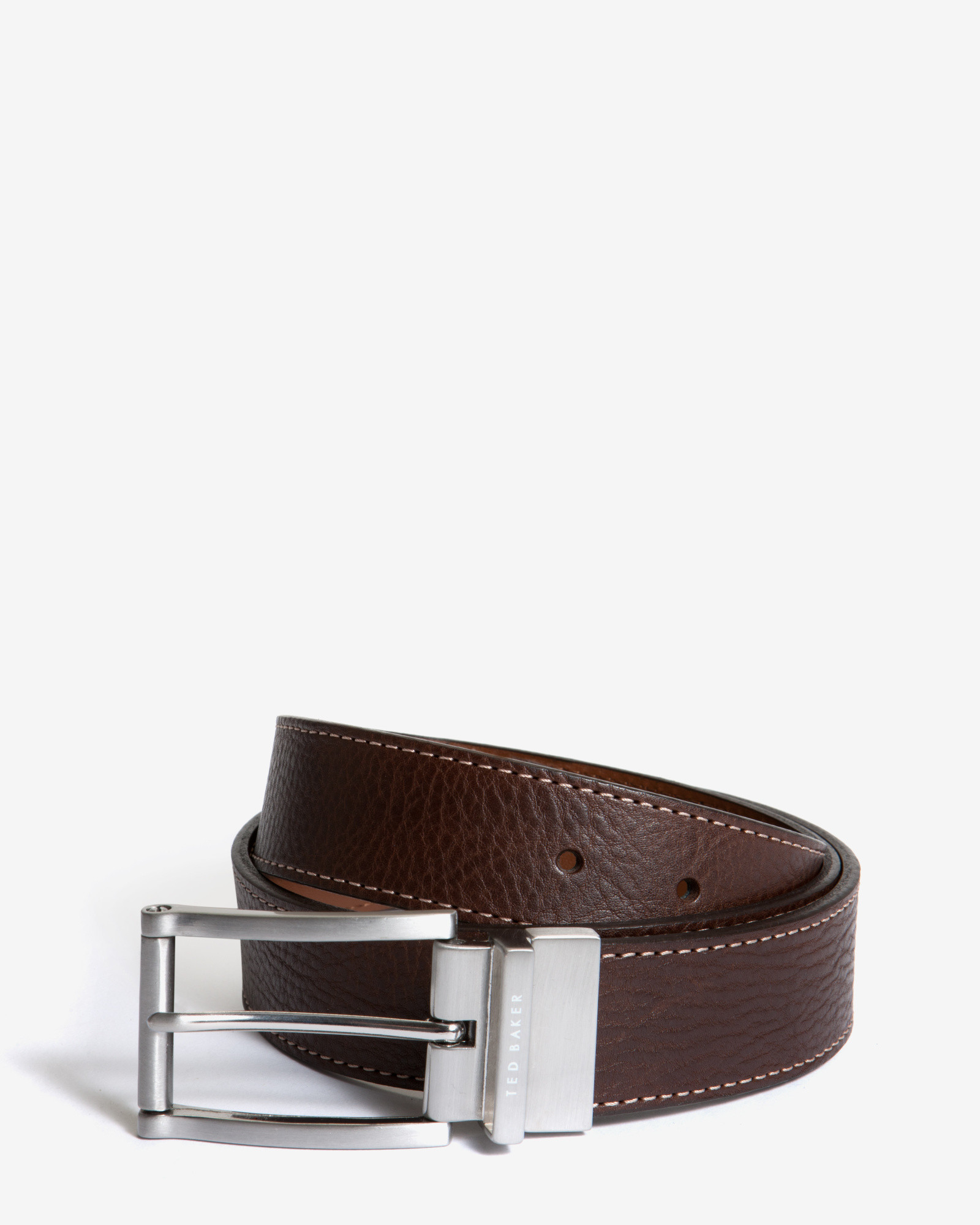 Ted Baker Reversible Leather Belt in Chocolate (Brown) for Men - Lyst