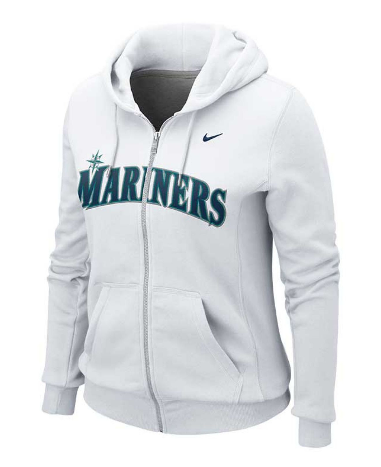 Nike Womens Seattle Mariners Fullzip Classic Hoodie in White Lyst