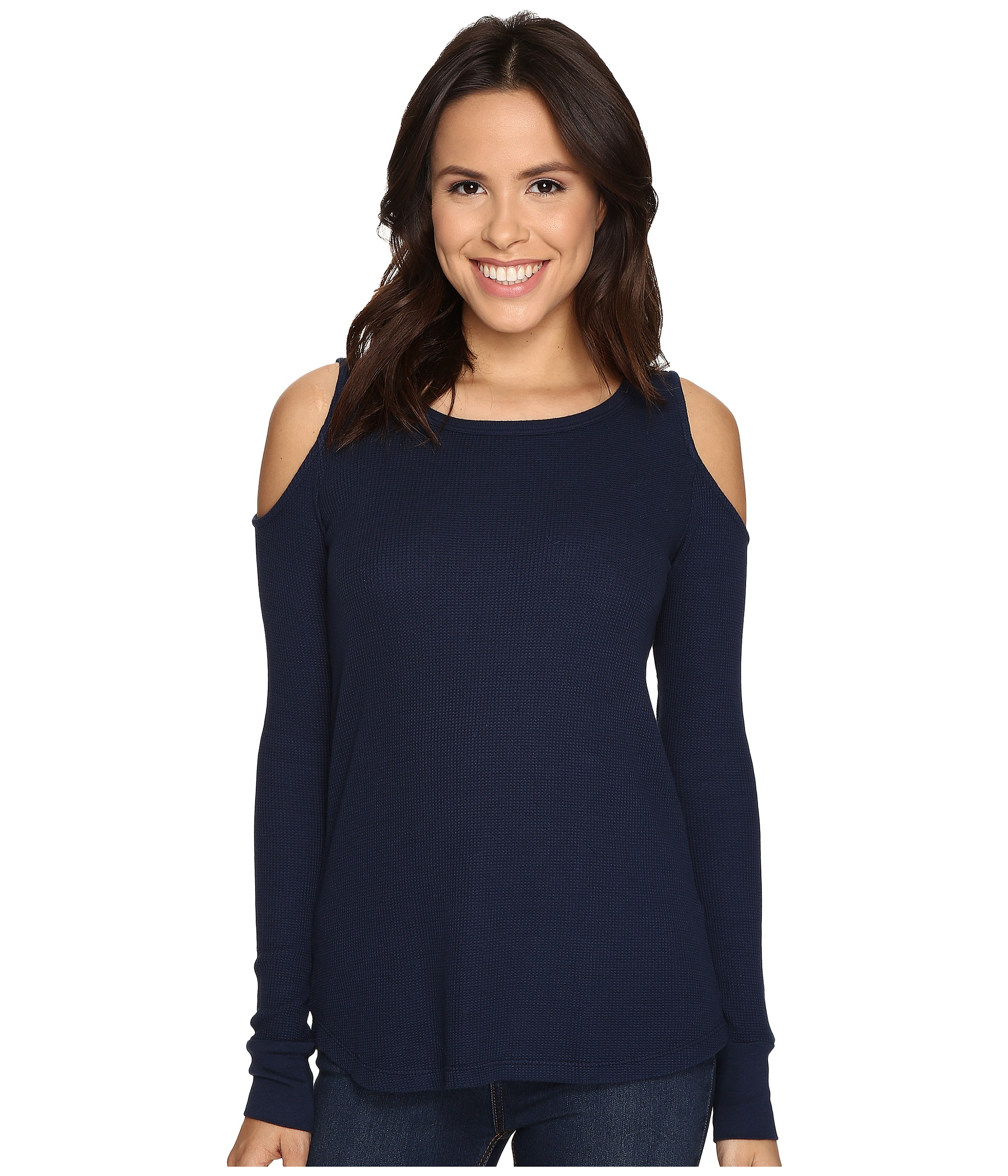 navy blue thermal top