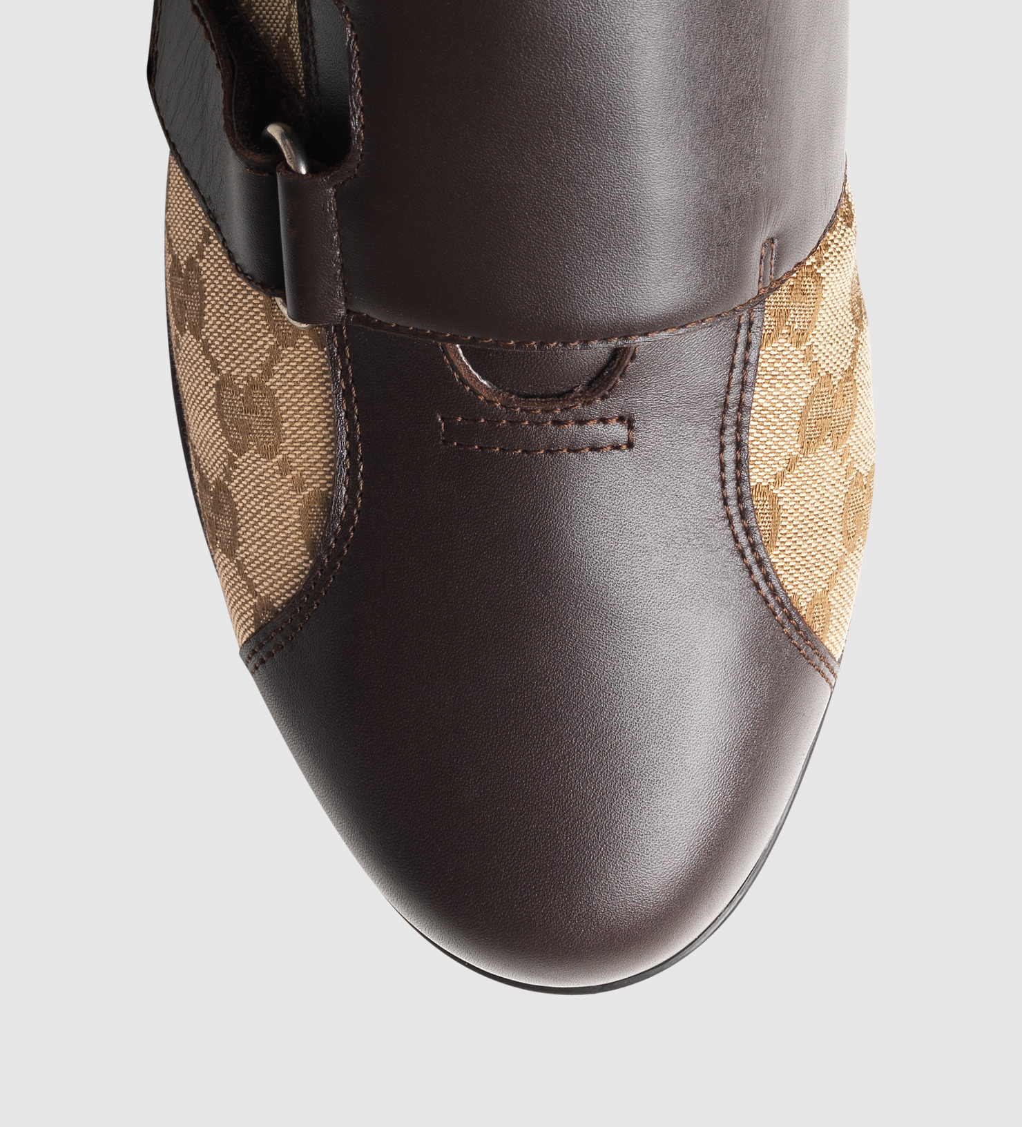 Gucci Brown Leather Velcro Shoe for Men Lyst