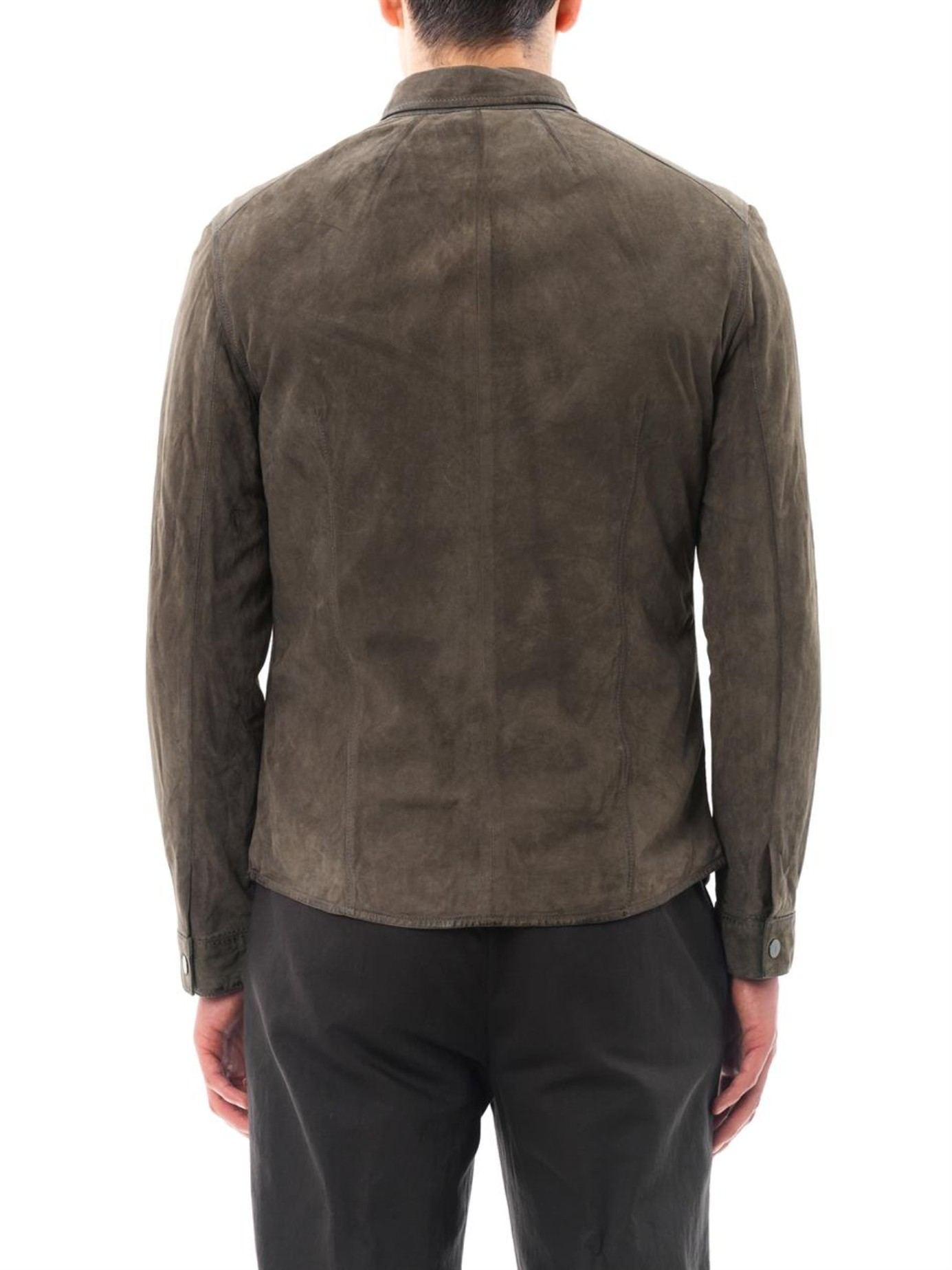 John Varvatos Goat-Suede Shirt Jacket in Beige (Brown) for Men - Lyst
