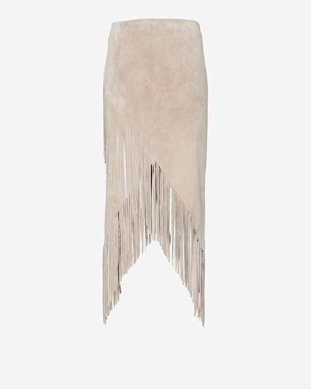 intermix fringe skirt
