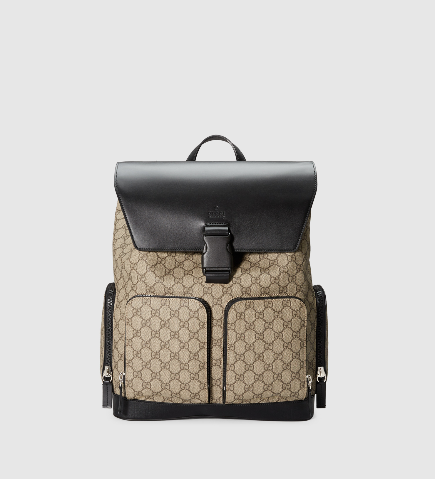 Gucci Canvas Gg Supreme Backpack in Natural for Men - Lyst
