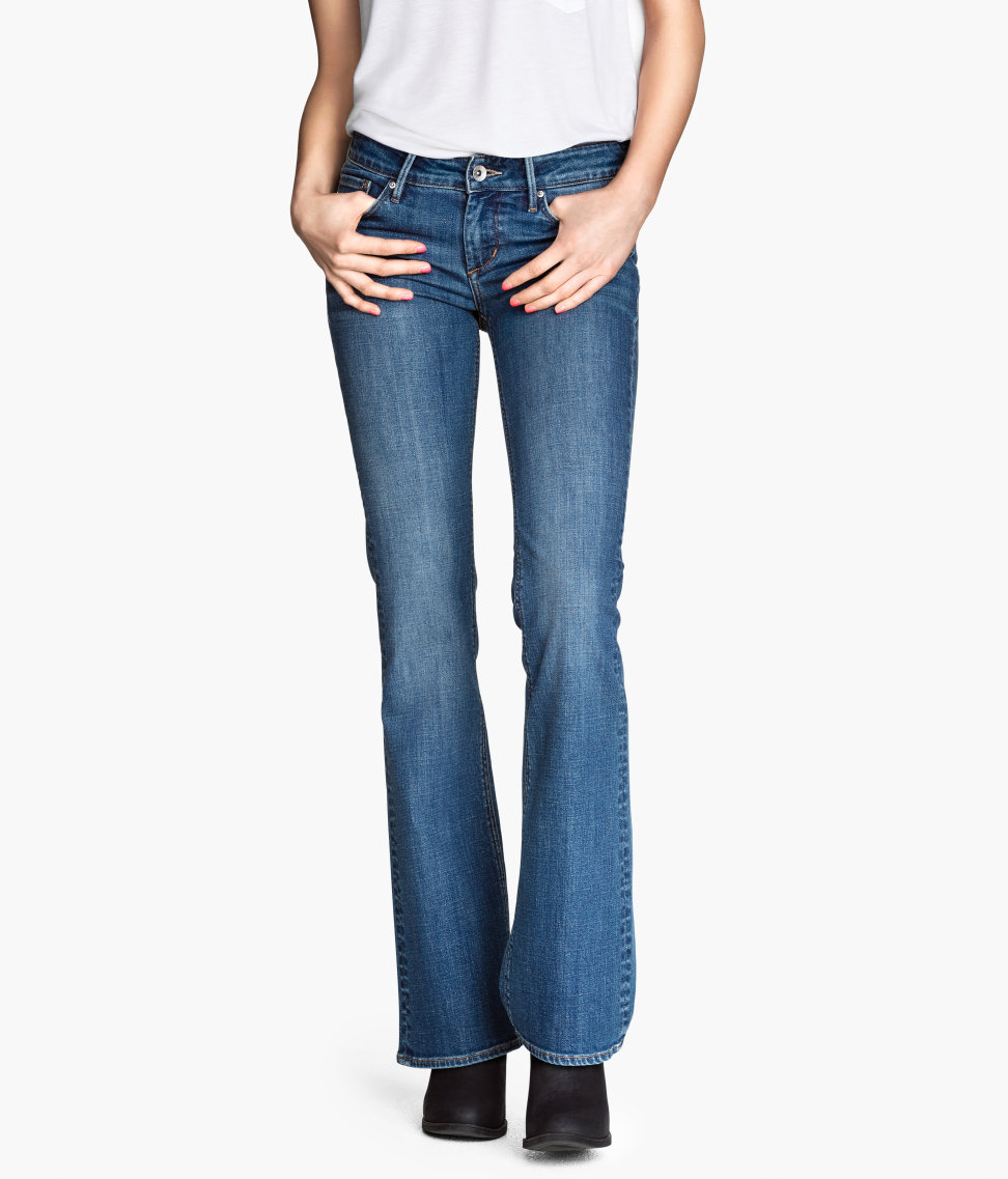 H&M Bootcut Low Jeans in Denim Blue (Blue) - Lyst