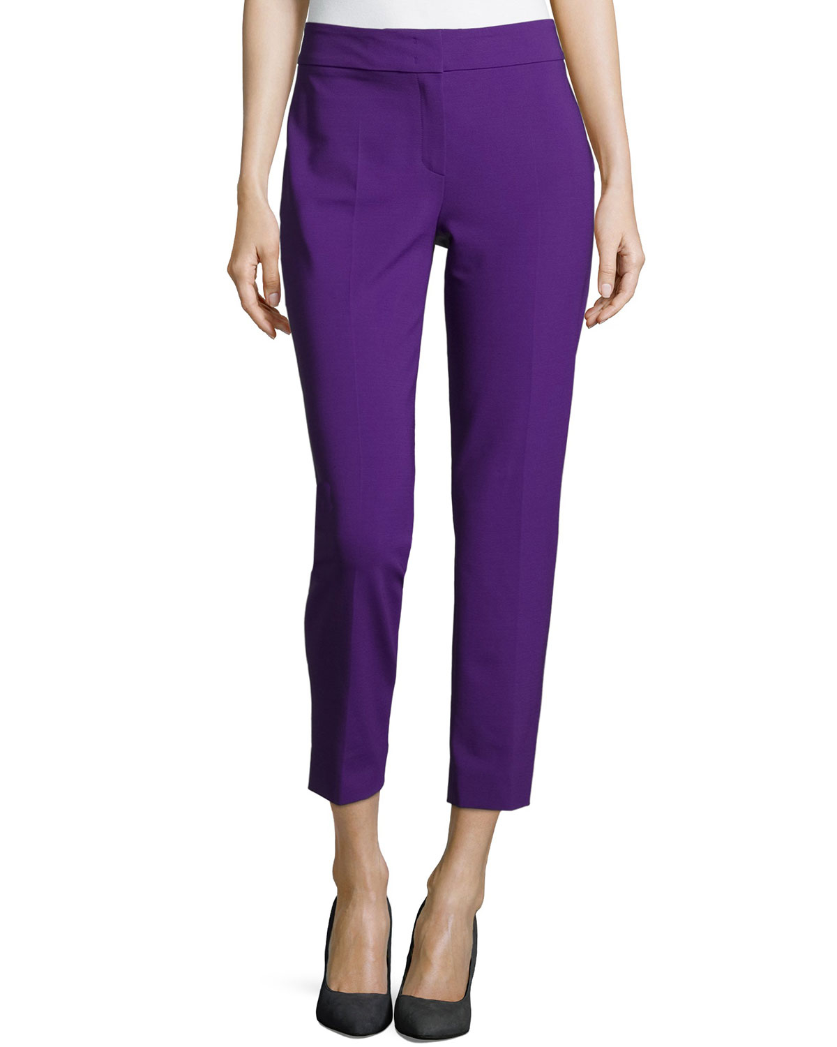 Escada Straightleg Ankle Pants in Purple Lyst