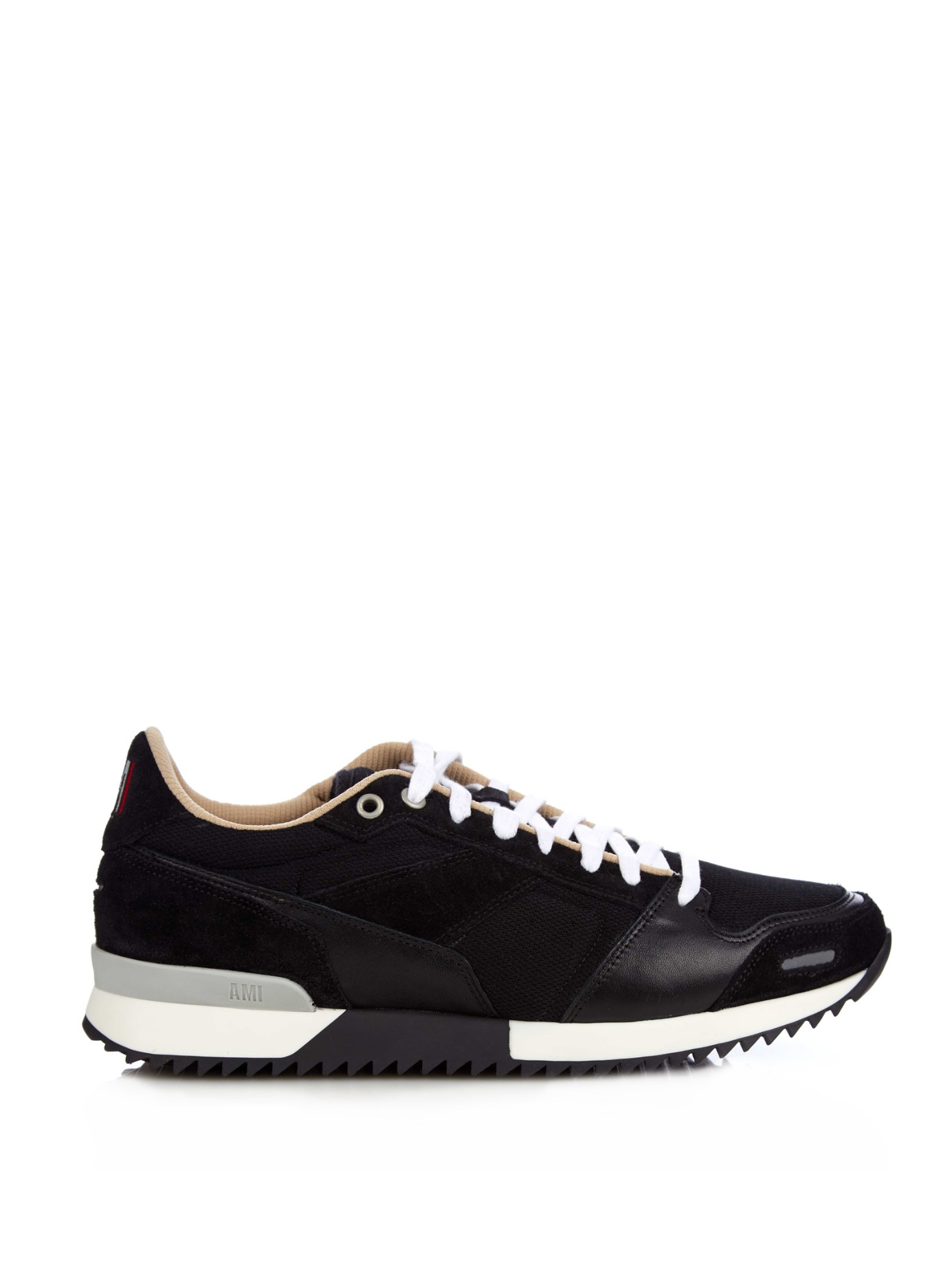 ami sneakers ami running leather sneakers in black for lyst ami sneakers ami running leather sneakers in black for lyst