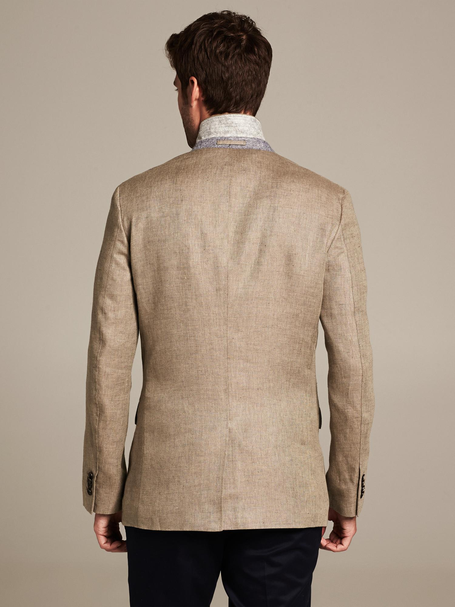 khaki longline blazer