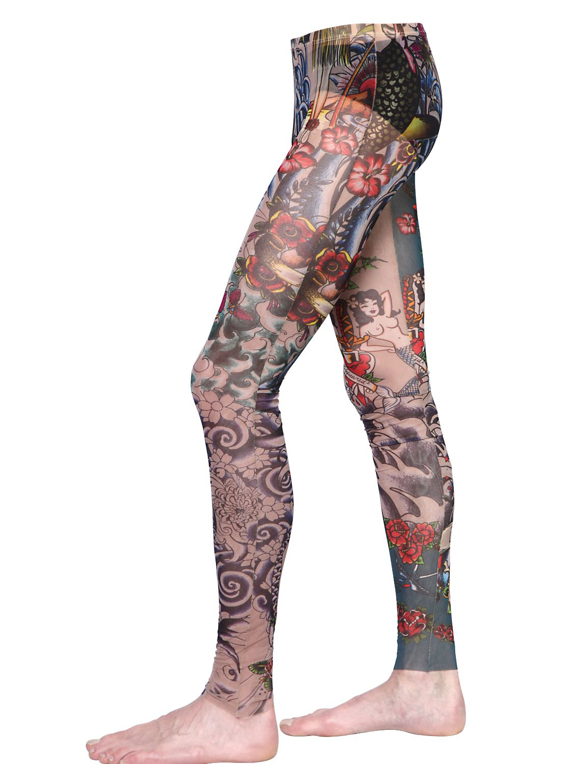 threshold Try Credentials DSquared² Tattoo Printed Sheer Tulle Leggings for Men | Lyst