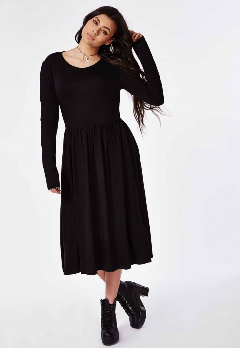 plus size midi skater dress
