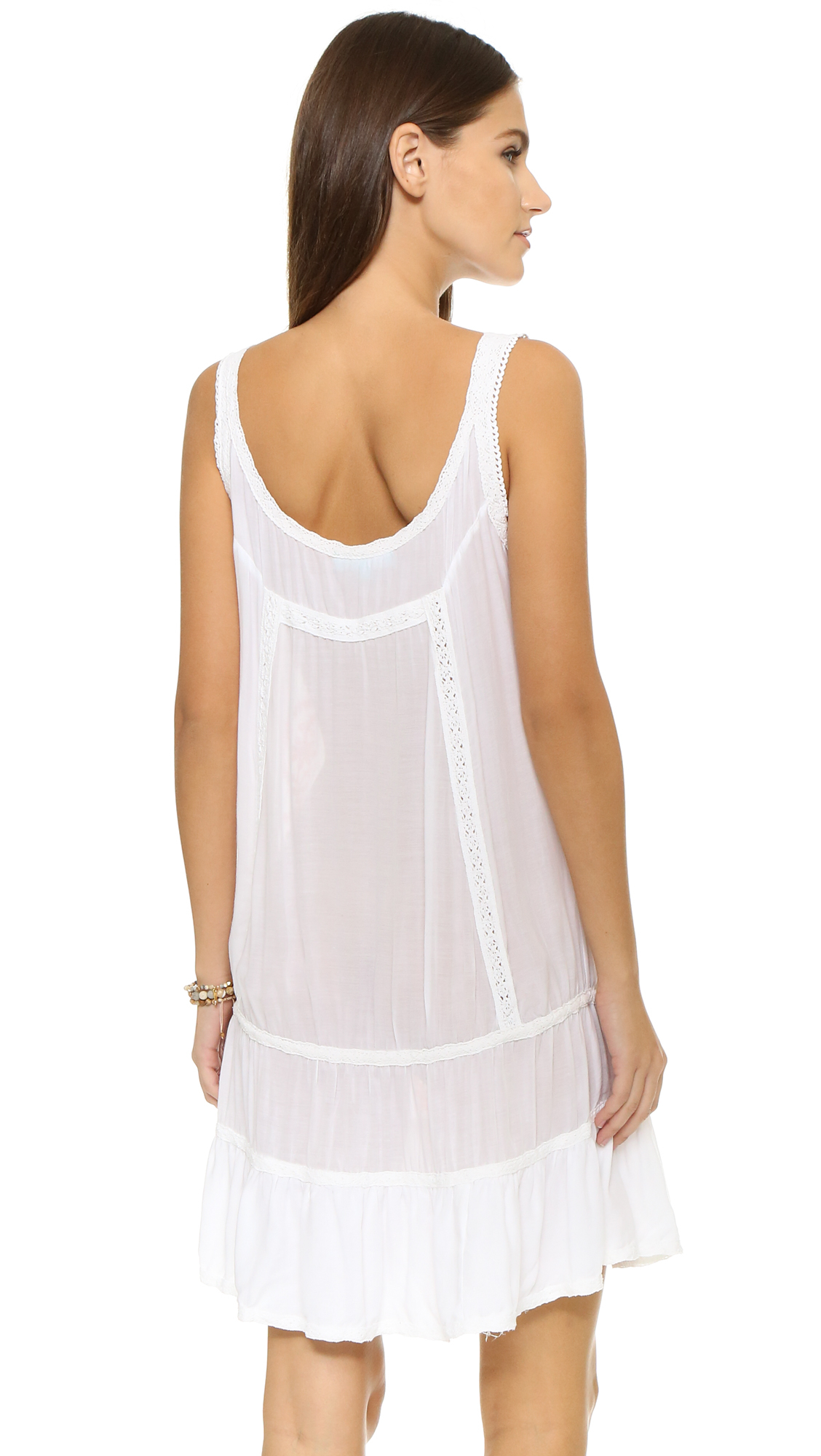 Melissa Odabash Lace Jaz Beach Dress in White/Fluoro (White) - Lyst