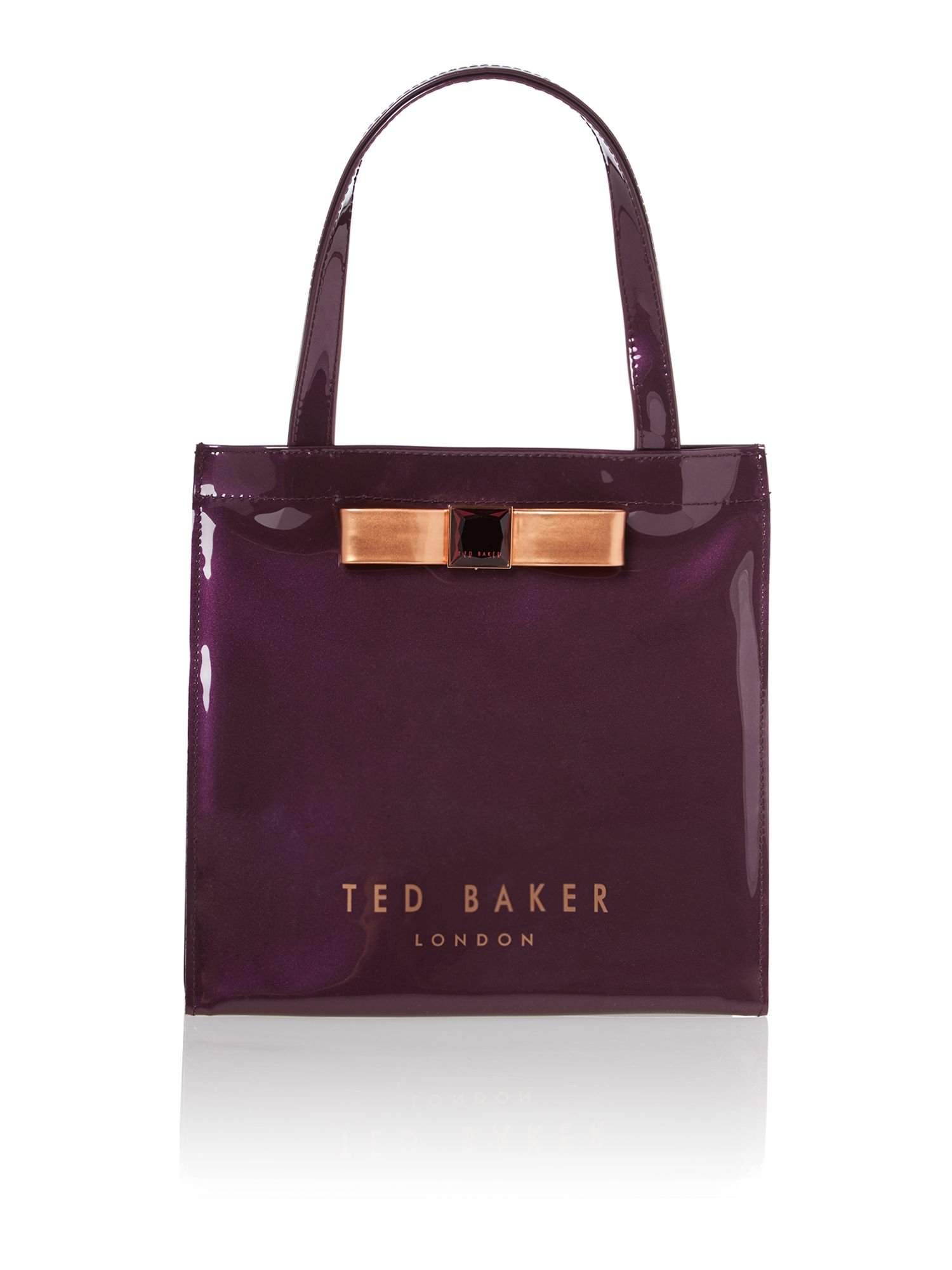Ted baker Purple Small Exclusive Bowcon Tote Bag in Purple | Lyst