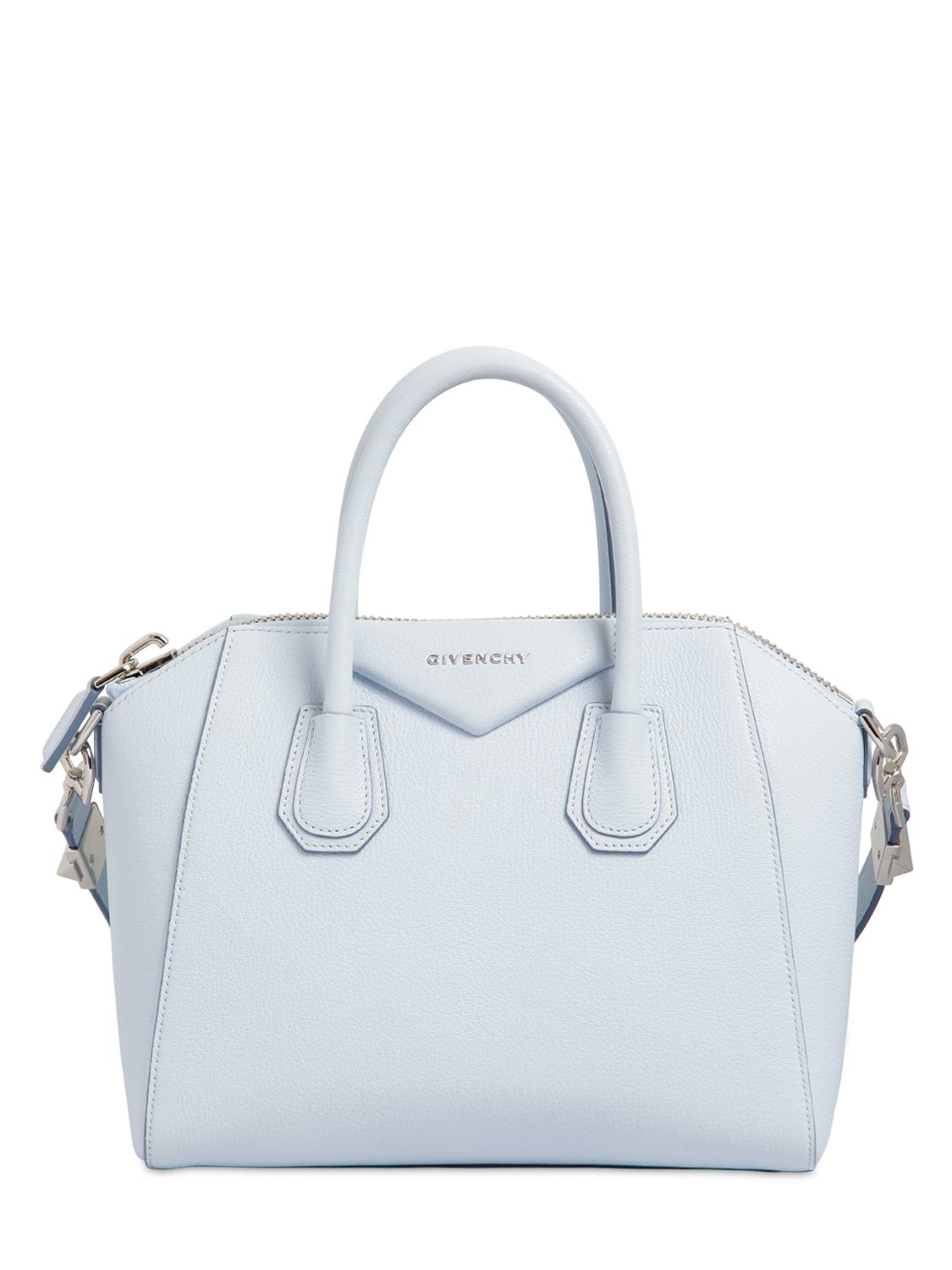 Givenchy Small Antigona Grained Leather Bag in Light Blue (Blue) - Lyst