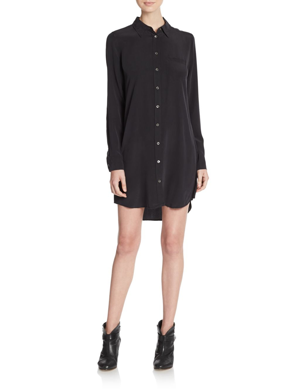 equipment silk shirt dress