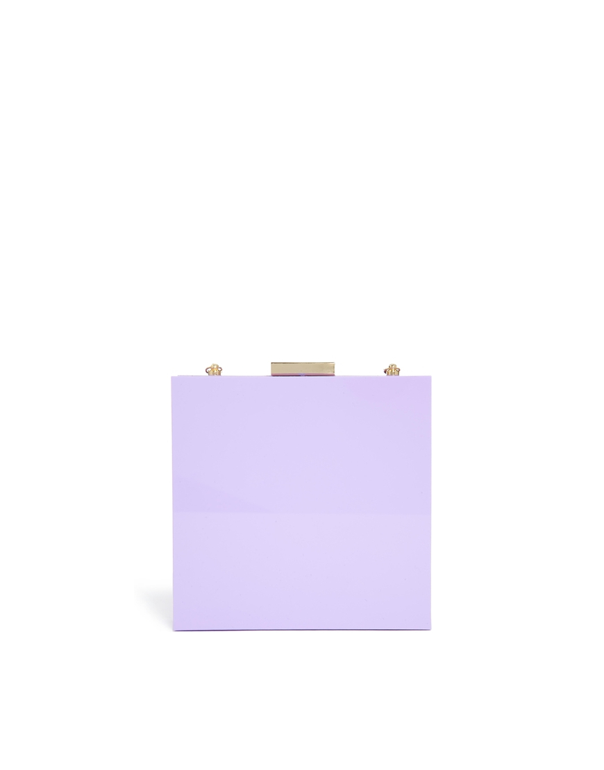 light purple clutch bag