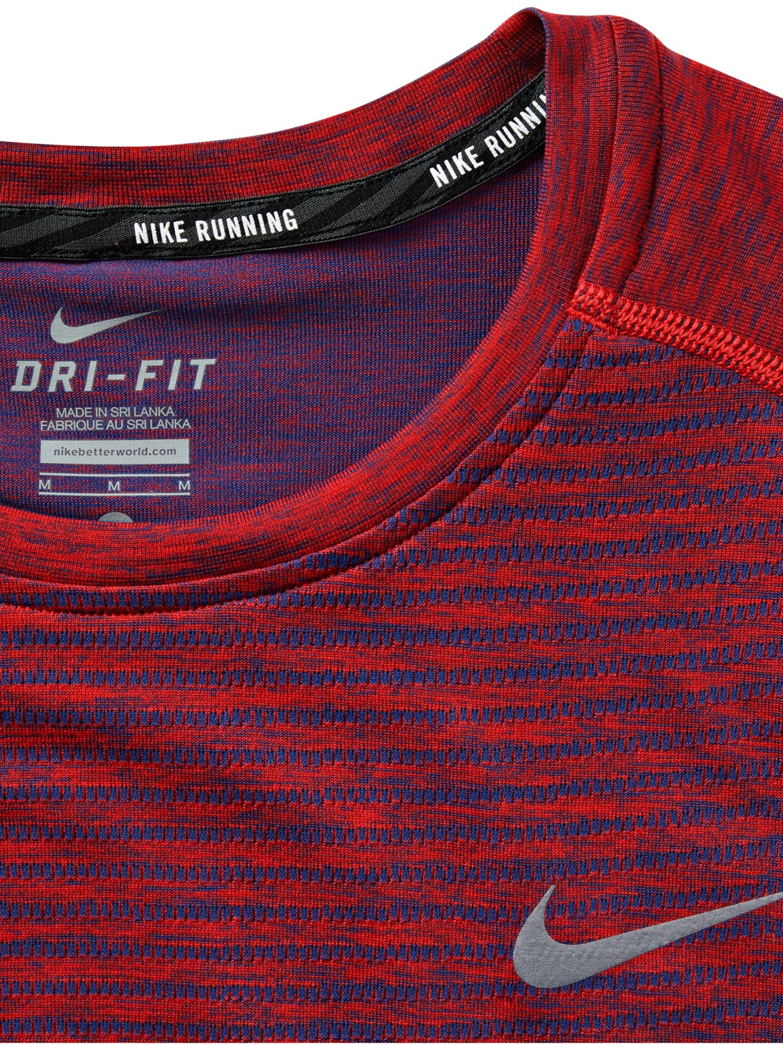 mens red nike running top