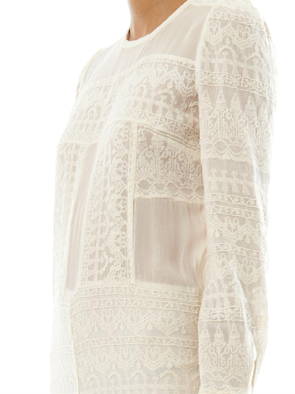 Isabel Marant Talma Embroidered Maxi Dress in White Lyst
