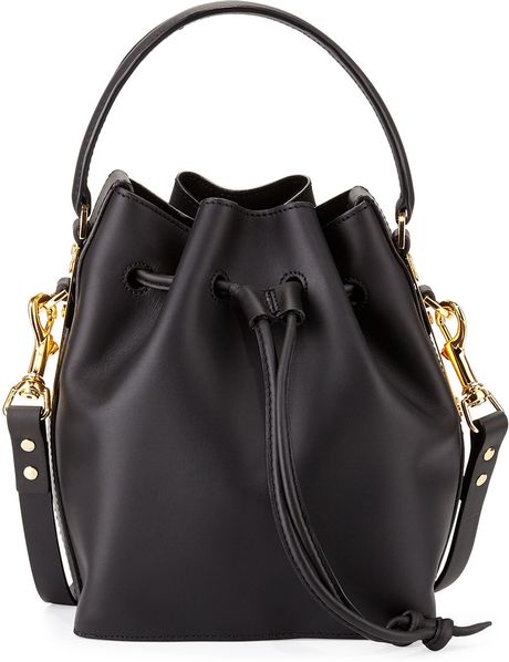 Sophie Hulme Fleetwood Small Leather Bucket Bag in Black | Lyst