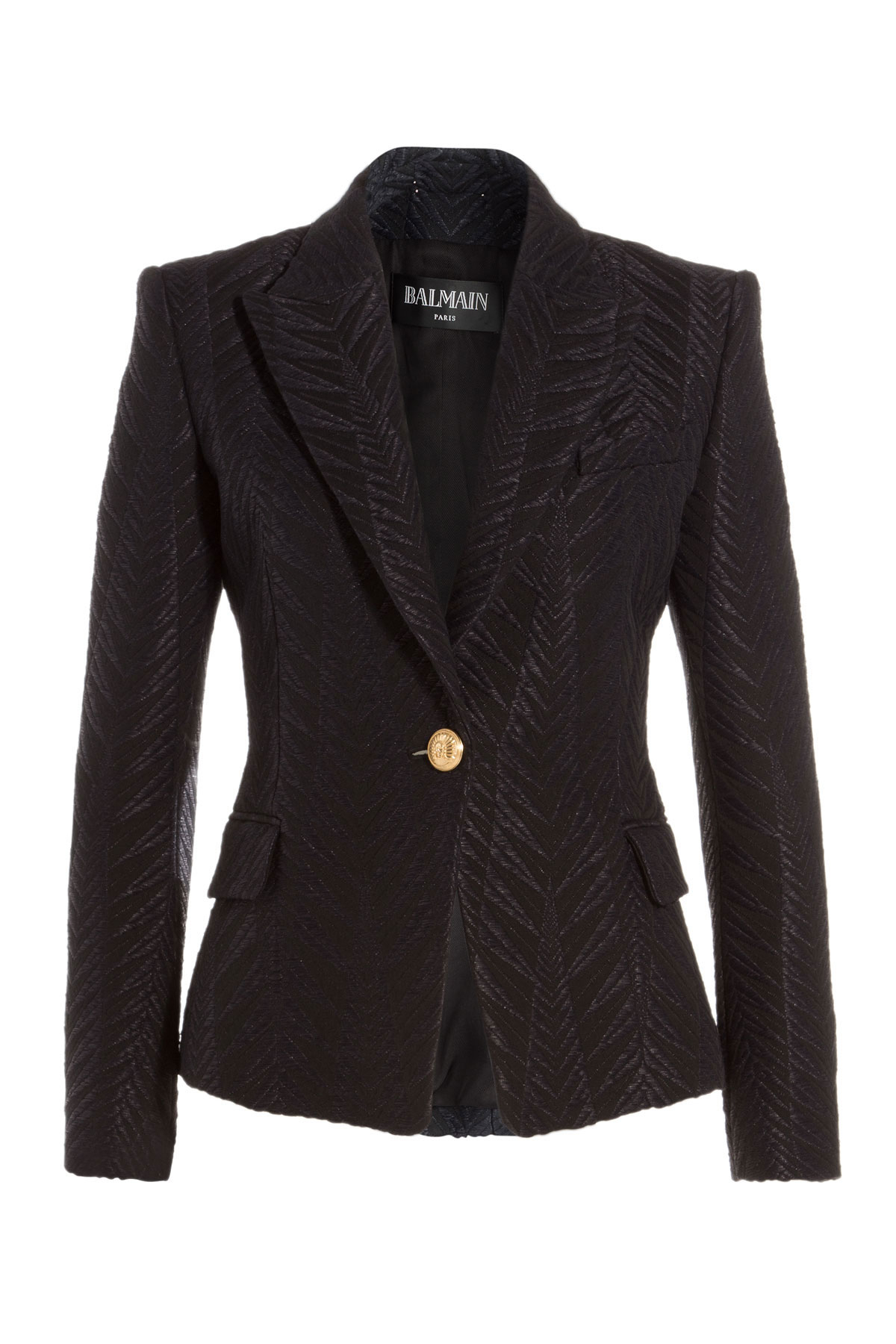 balmain single button blazer