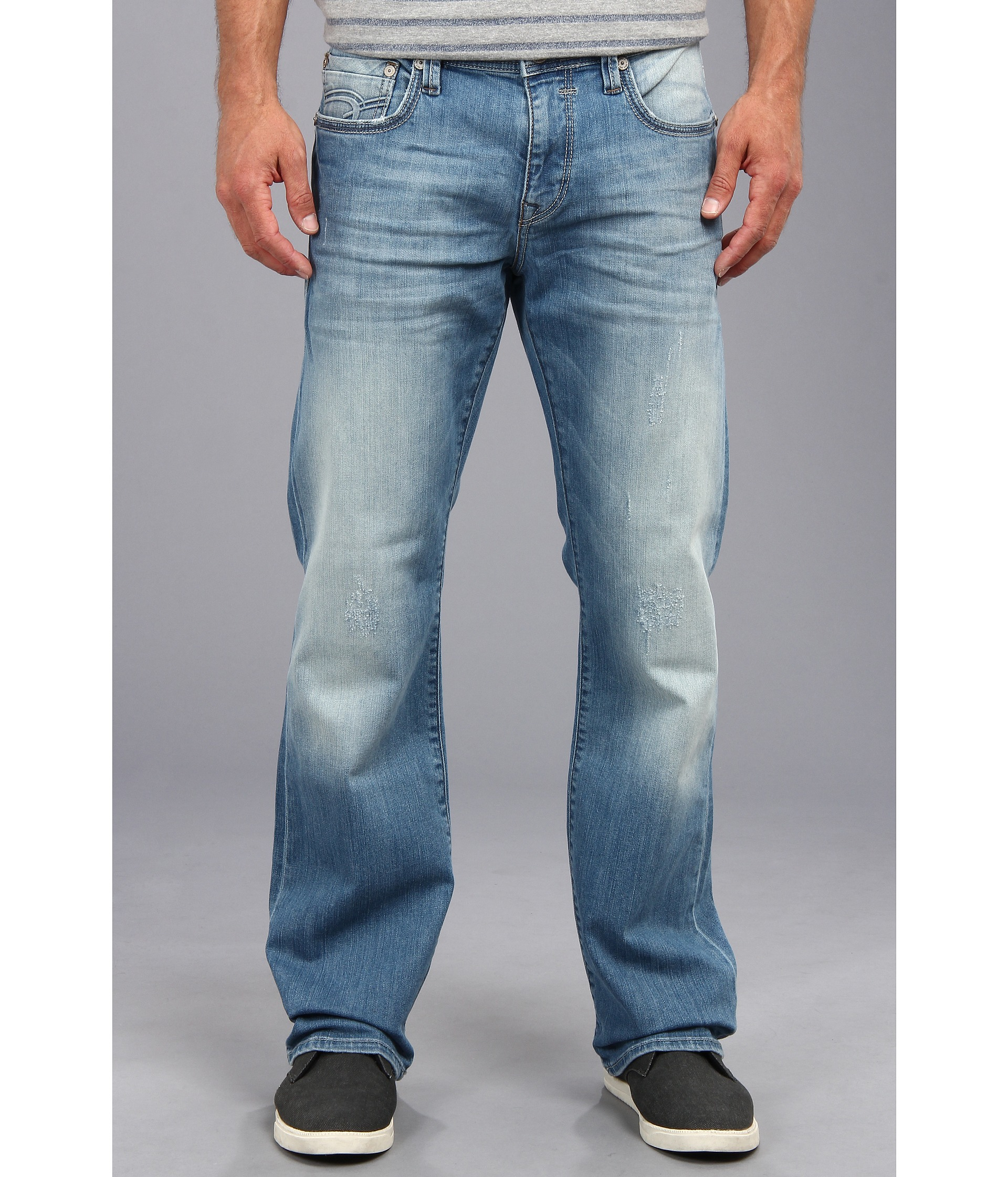 Mavi Josh Regular Rise Bootcut in Mid Utah in Blue for Men | Lyst