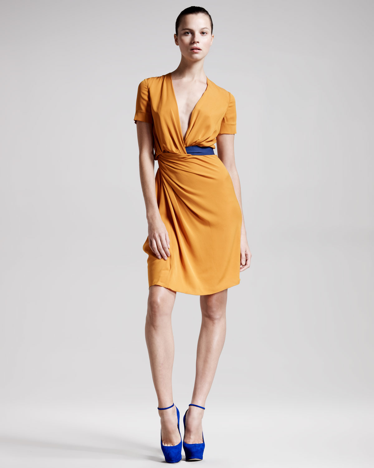 Orange contrast dresses